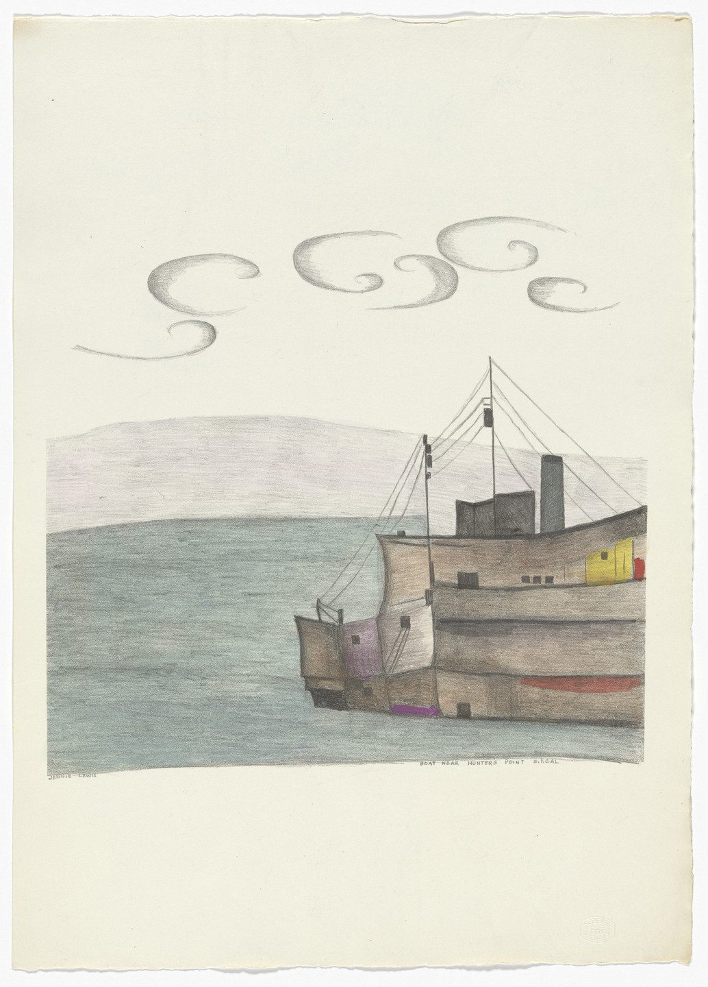 Jennie Lewis. Boat Near Hunter&#39;s Point, San Francisco California. 1939