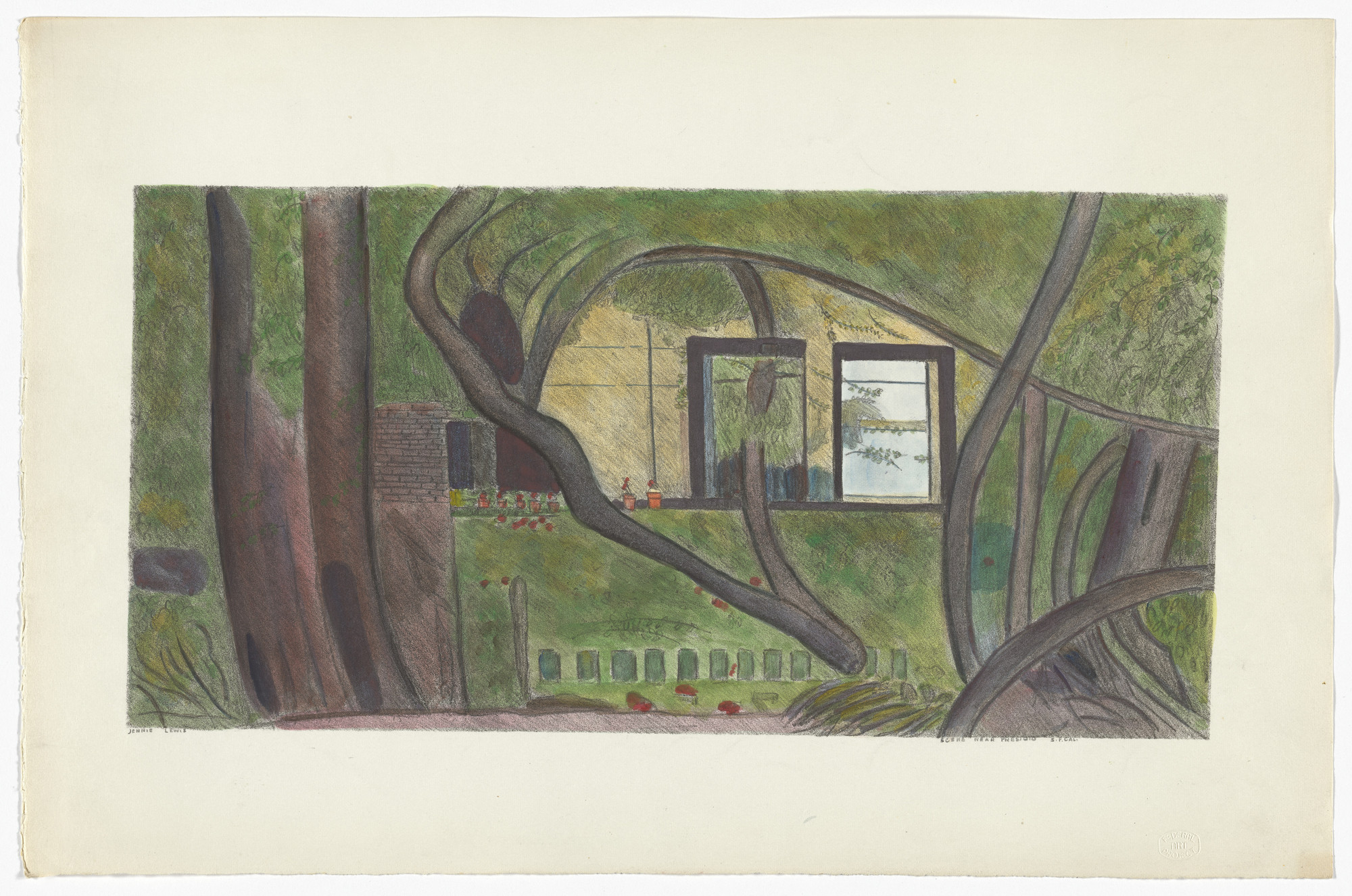 Jennie Lewis. Scene Near Presidio; San Francisco California