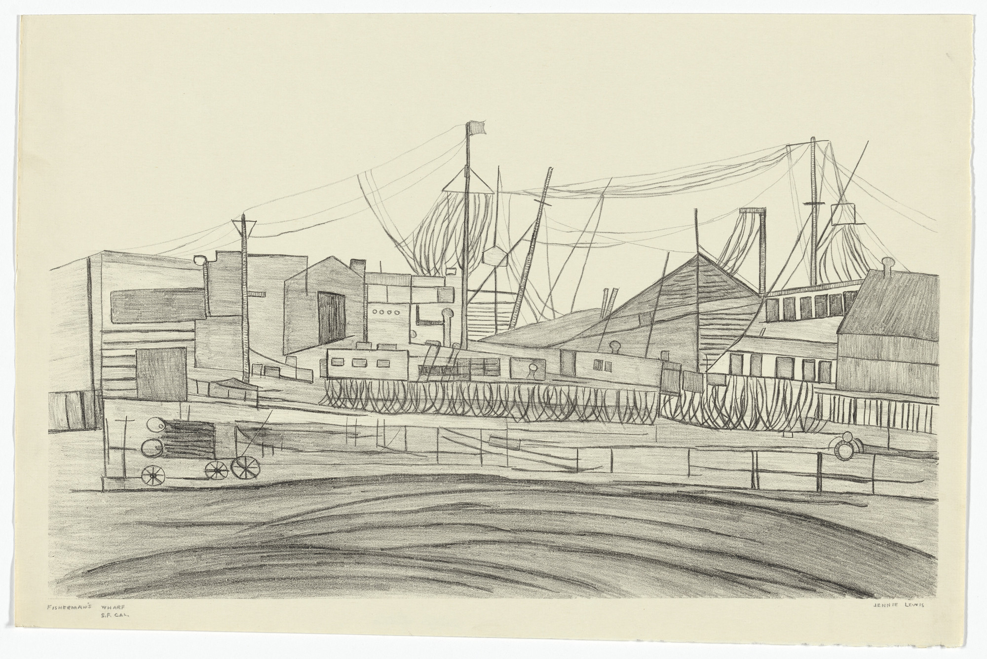 Jennie Lewis. Fisherman's Wharf; San Francisco California. c. 1935–43