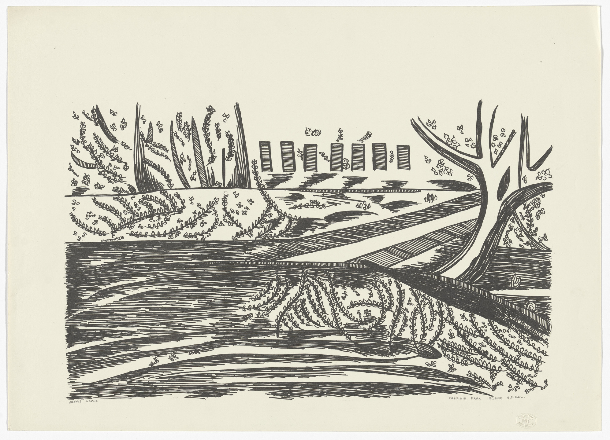 Jennie Lewis. Presidio Park Scene; San Francisco California. 1940