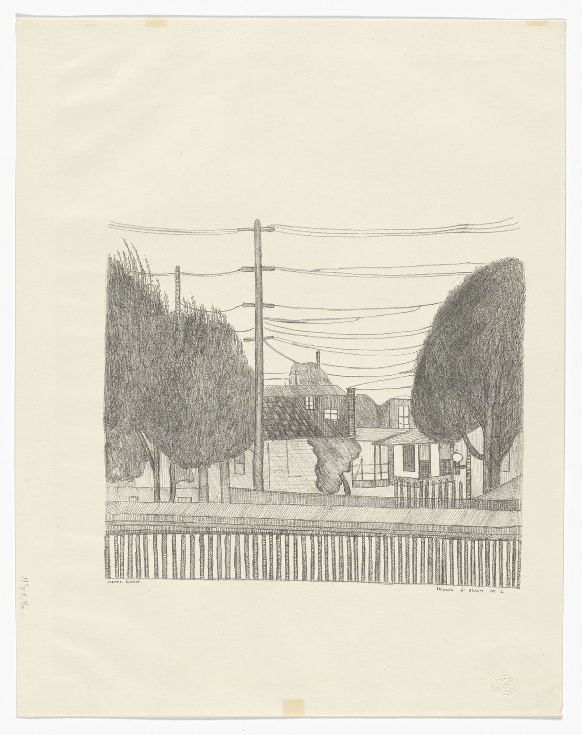 Jennie Lewis. Houses at Beach No. 2. 1939