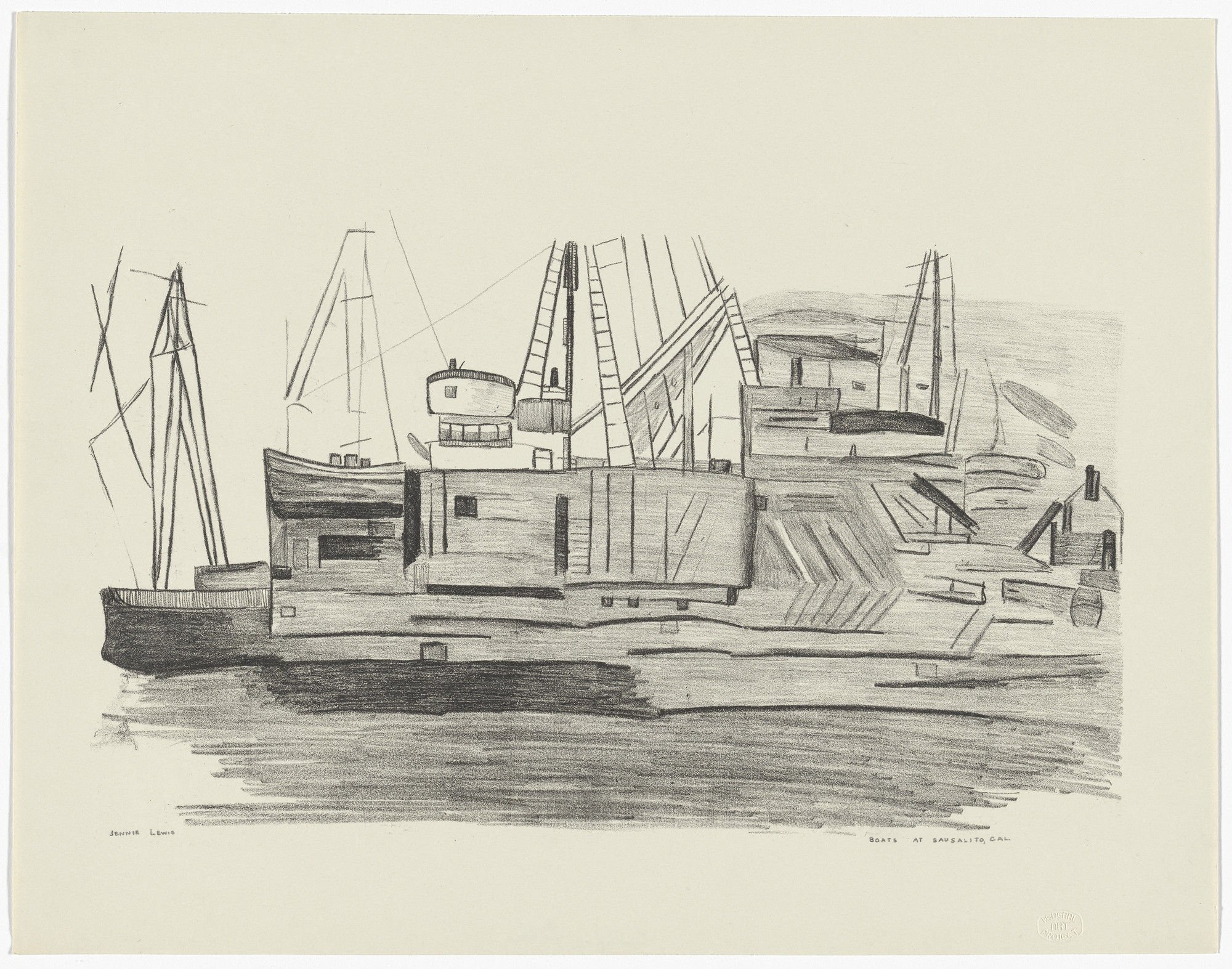 Jennie Lewis. Boats at Sausalito, California