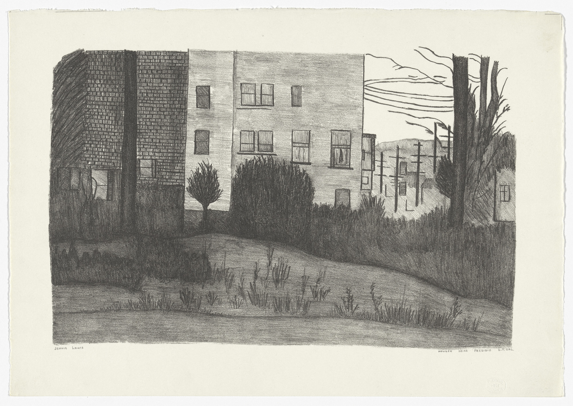 Jennie Lewis. Houses Near Presidio; San Francisco California