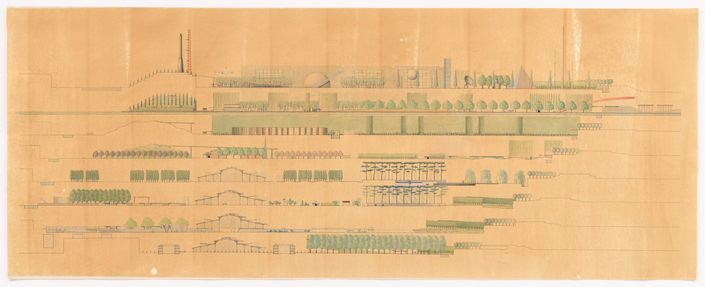 Parc de la Villette project, Paris, France (Sections)