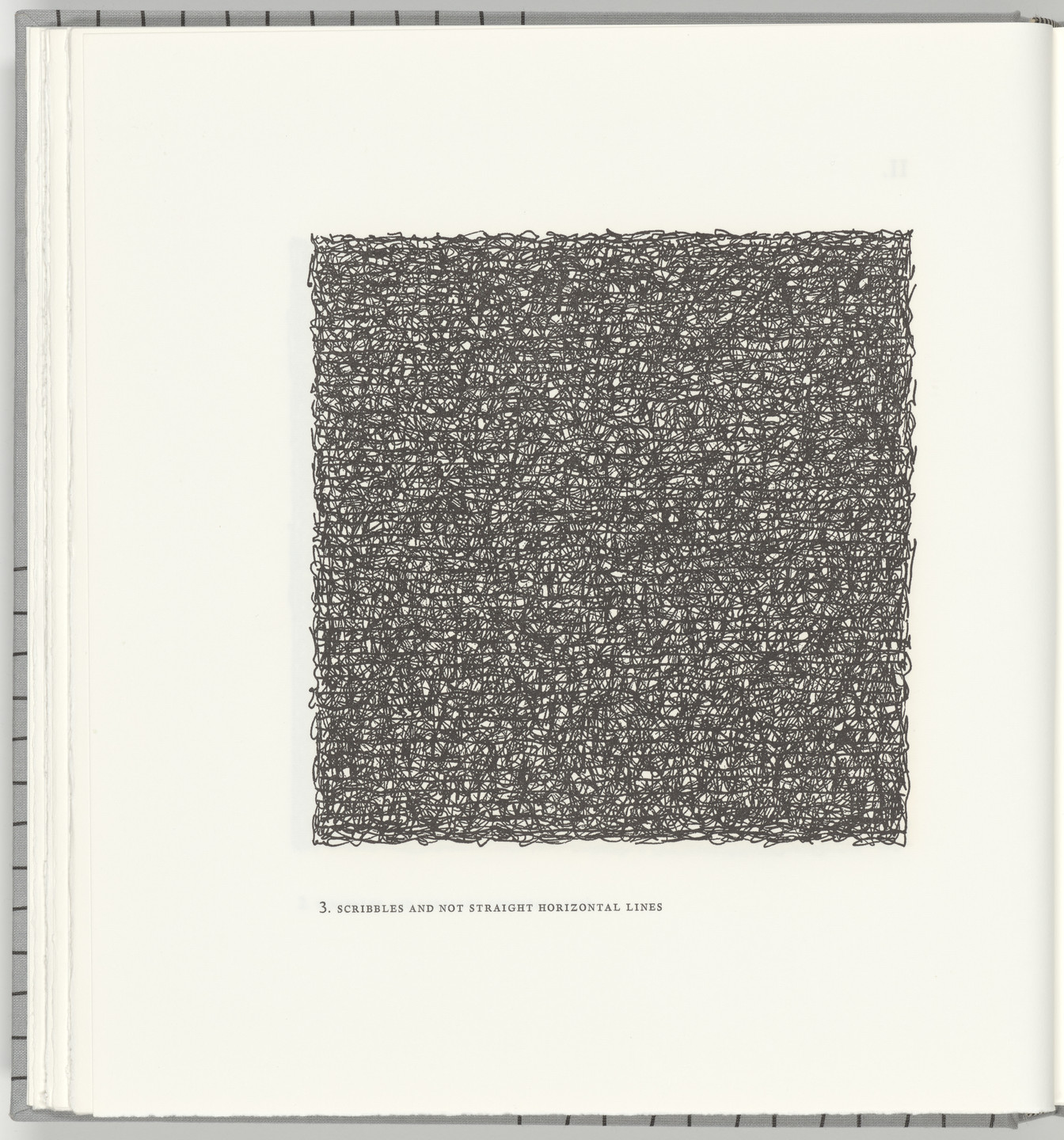 Sol LeWitt. Scribbles and Not Straight Horizontal Lines (plate 3) from Squarings. 2003
