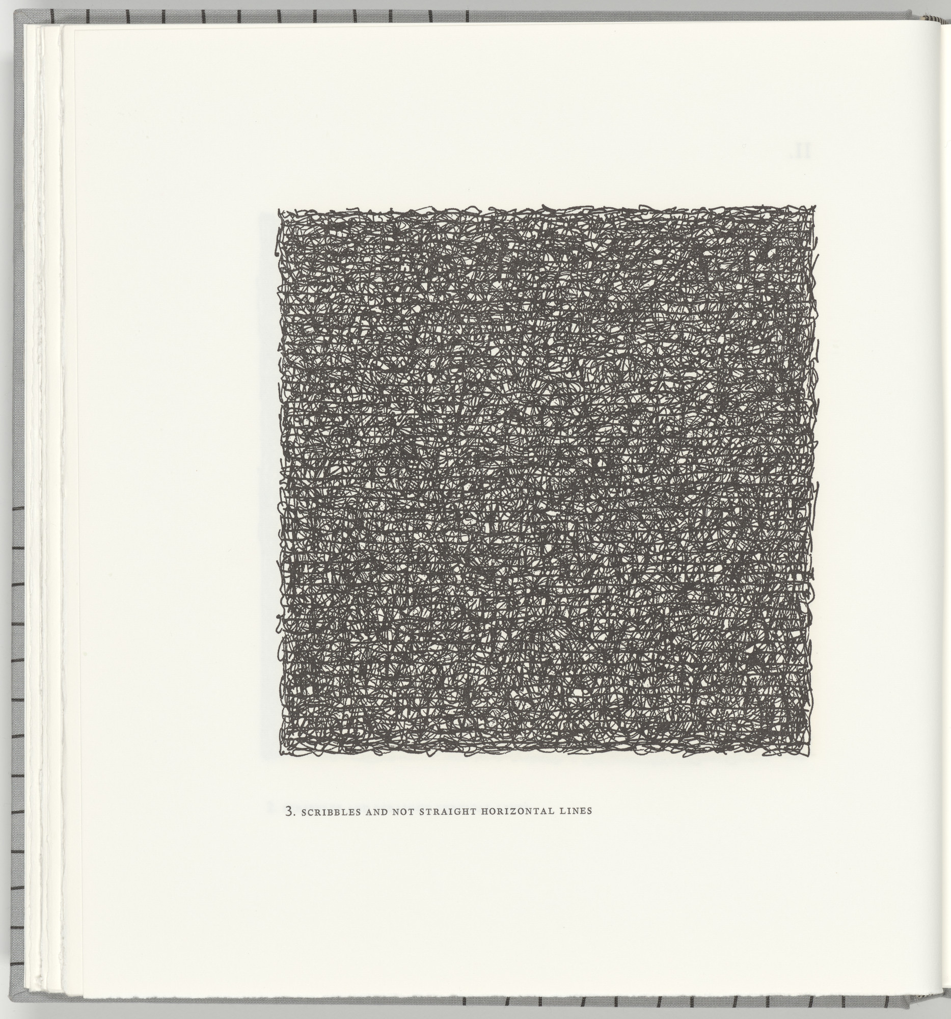 Sol LeWitt. Scribbles and Not Straight Horizontal Lines (plate 3) from Squarings