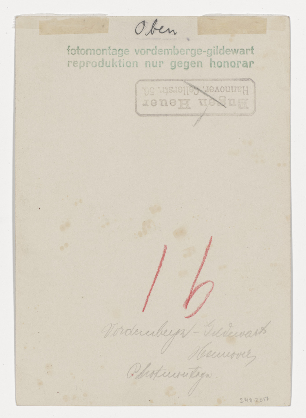 Friedrich Vordemberge-Gildewart. Untitled (Photocollage No. 7). 1928