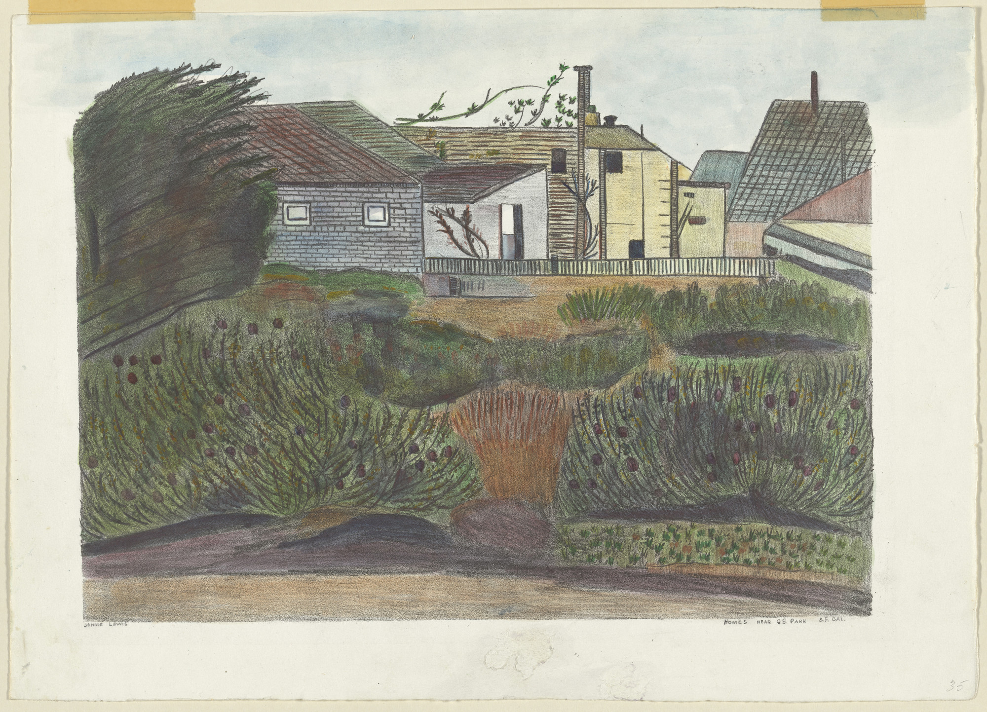 Jennie Lewis. Houses Near G.G. Park; San Francisco California
