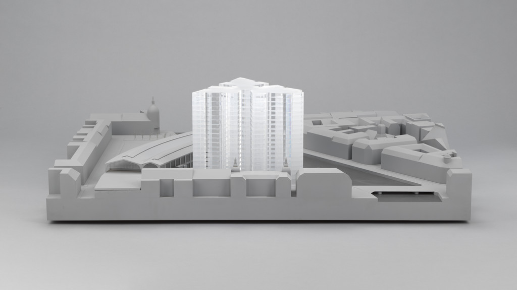 Friedrichstrasse Skyscraper project, Berlin-Mitte, Germany (Urban context model, scale 1:250)