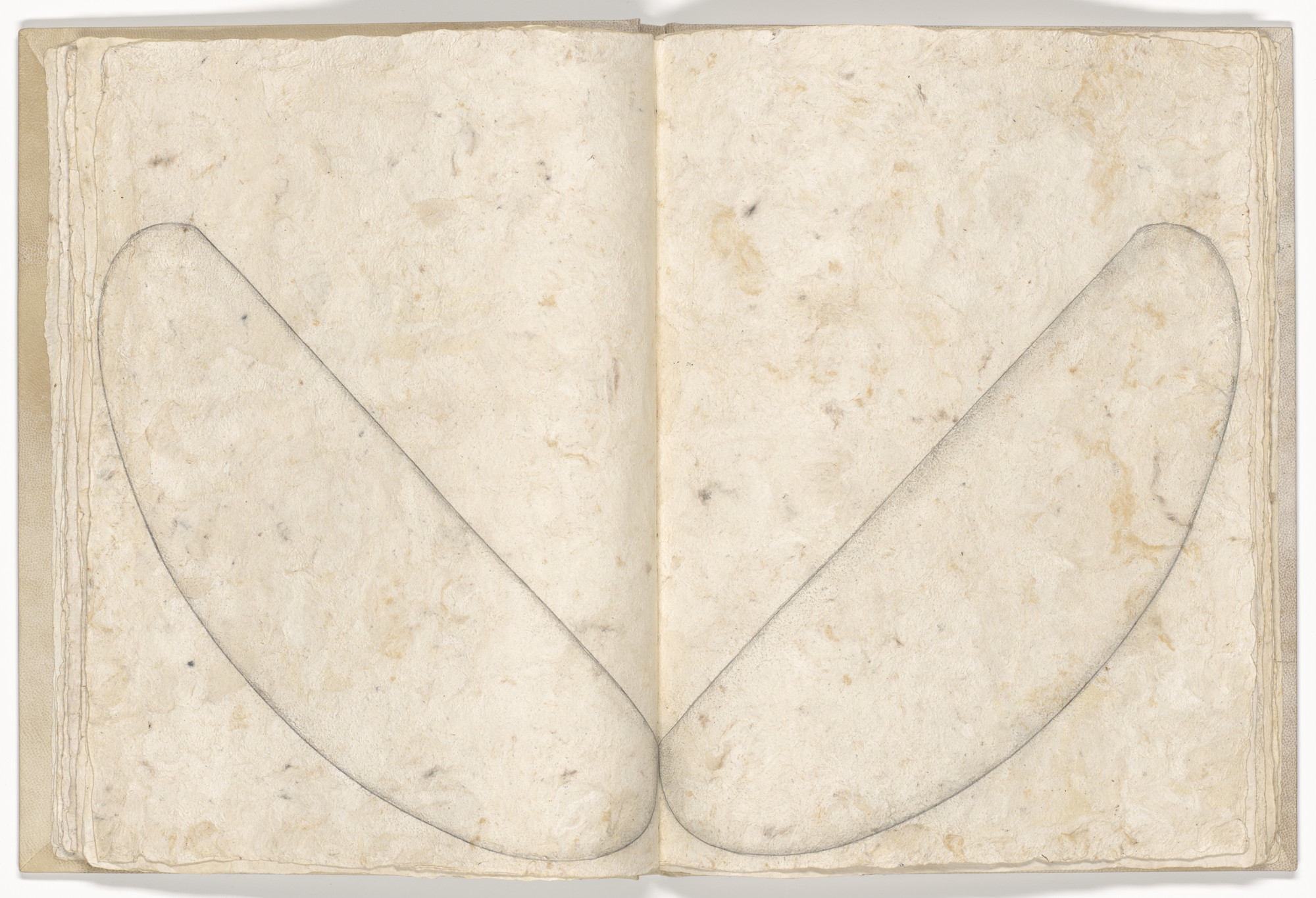 Klaus Rinke. Double page plate (folios 12 verso and 13) from Memory of the Skin. 1987