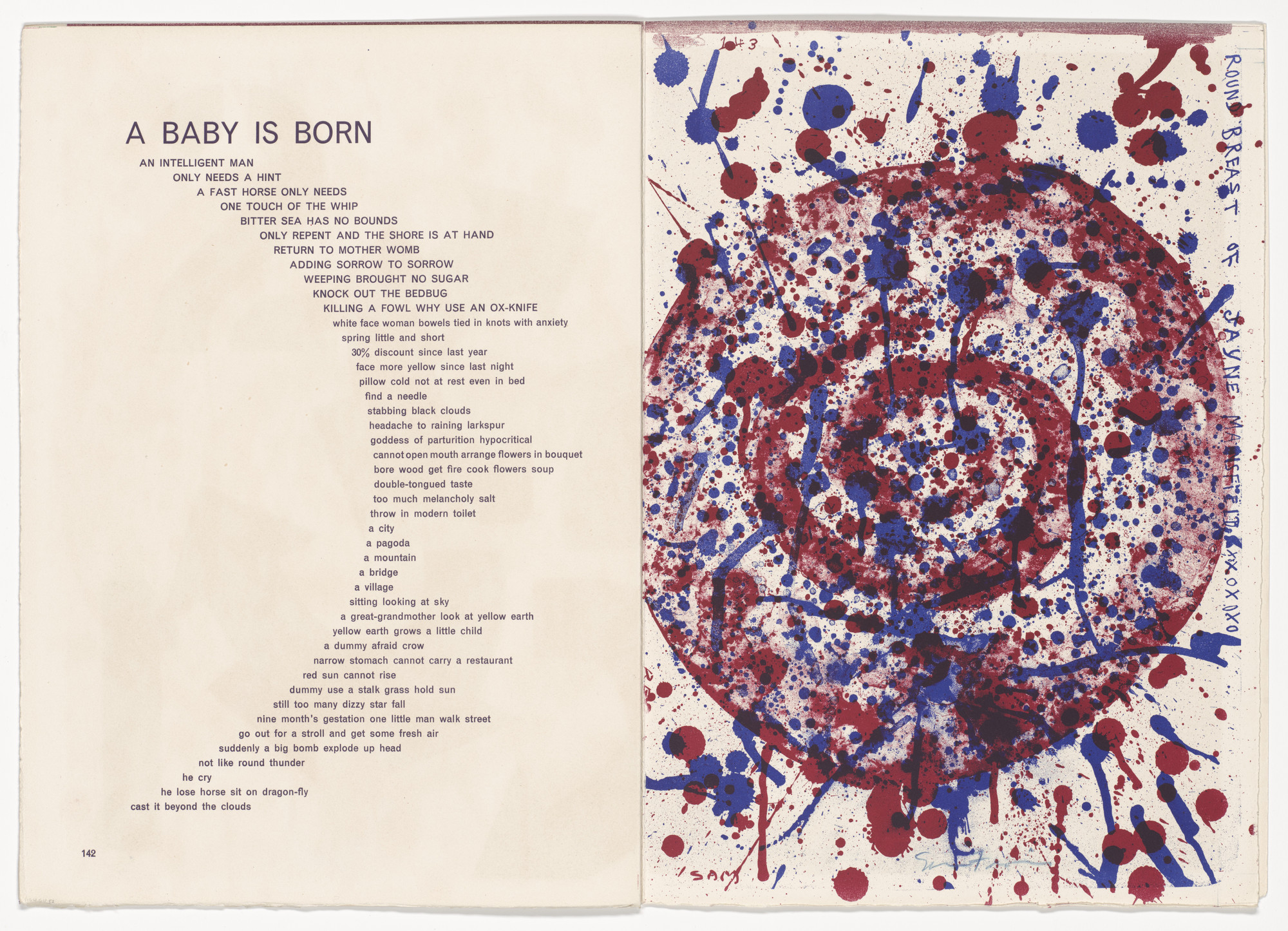 Sam Francis. Round Breast of Jayne Mansfield (plate, page 143) from 1¢ Life