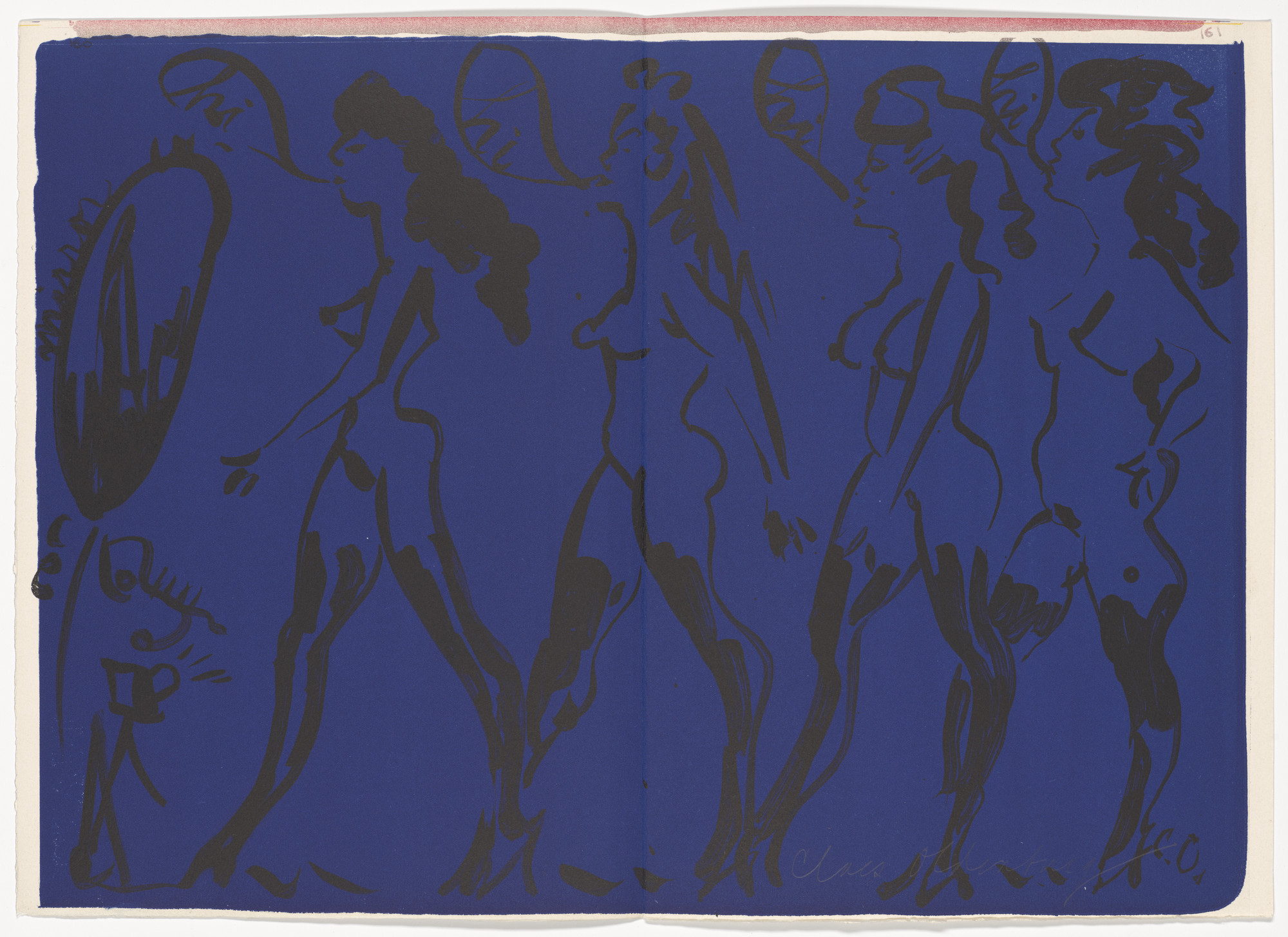 Claes Oldenburg. Double page plate (pages 172 and 173) from 1¢ Life