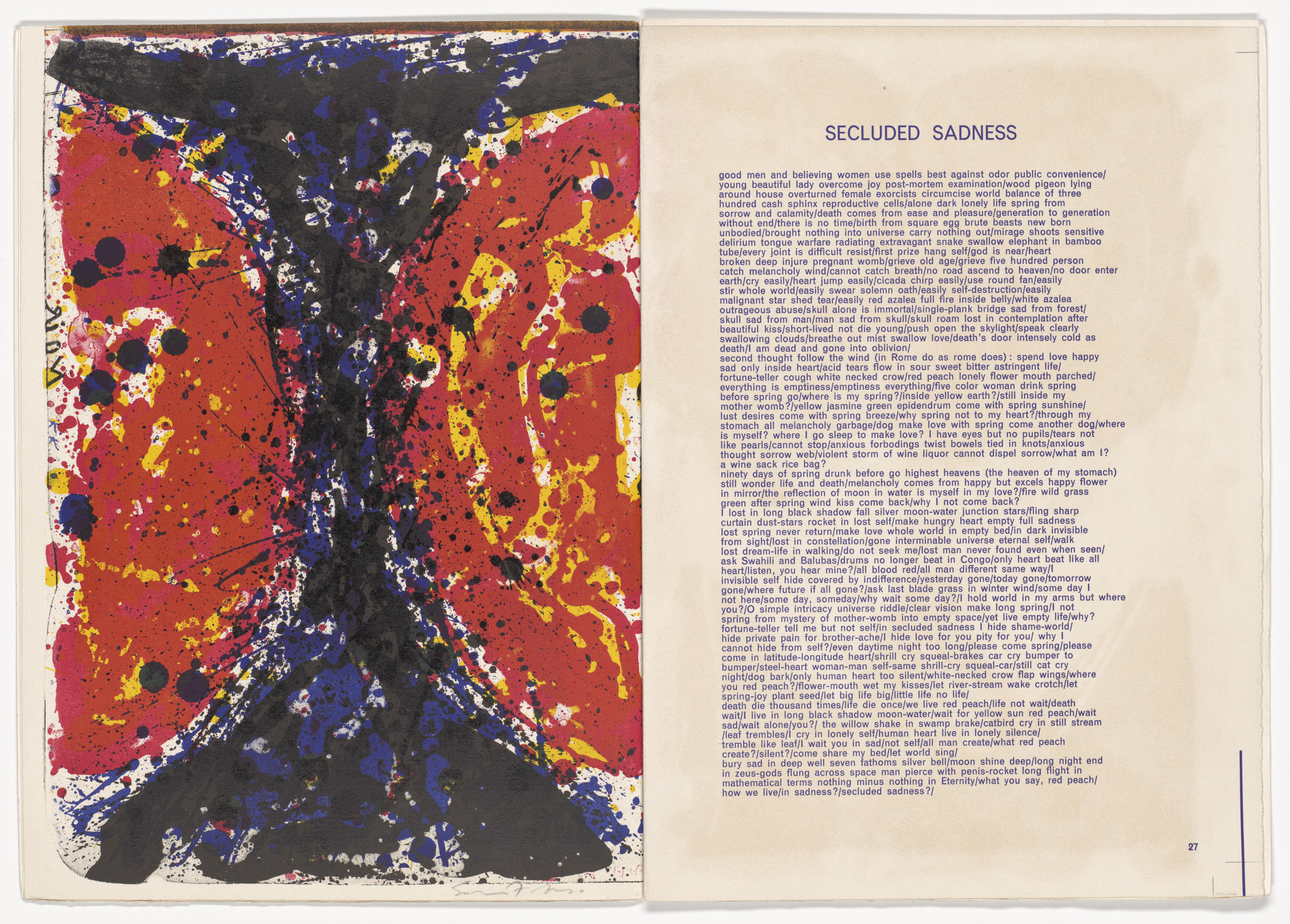 Sam Francis. 1¢ Life (plate, page 26) from 1¢ Life
