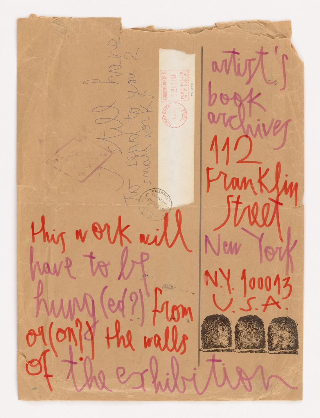 Eugenio Dittborn. Airmail painting. 1982