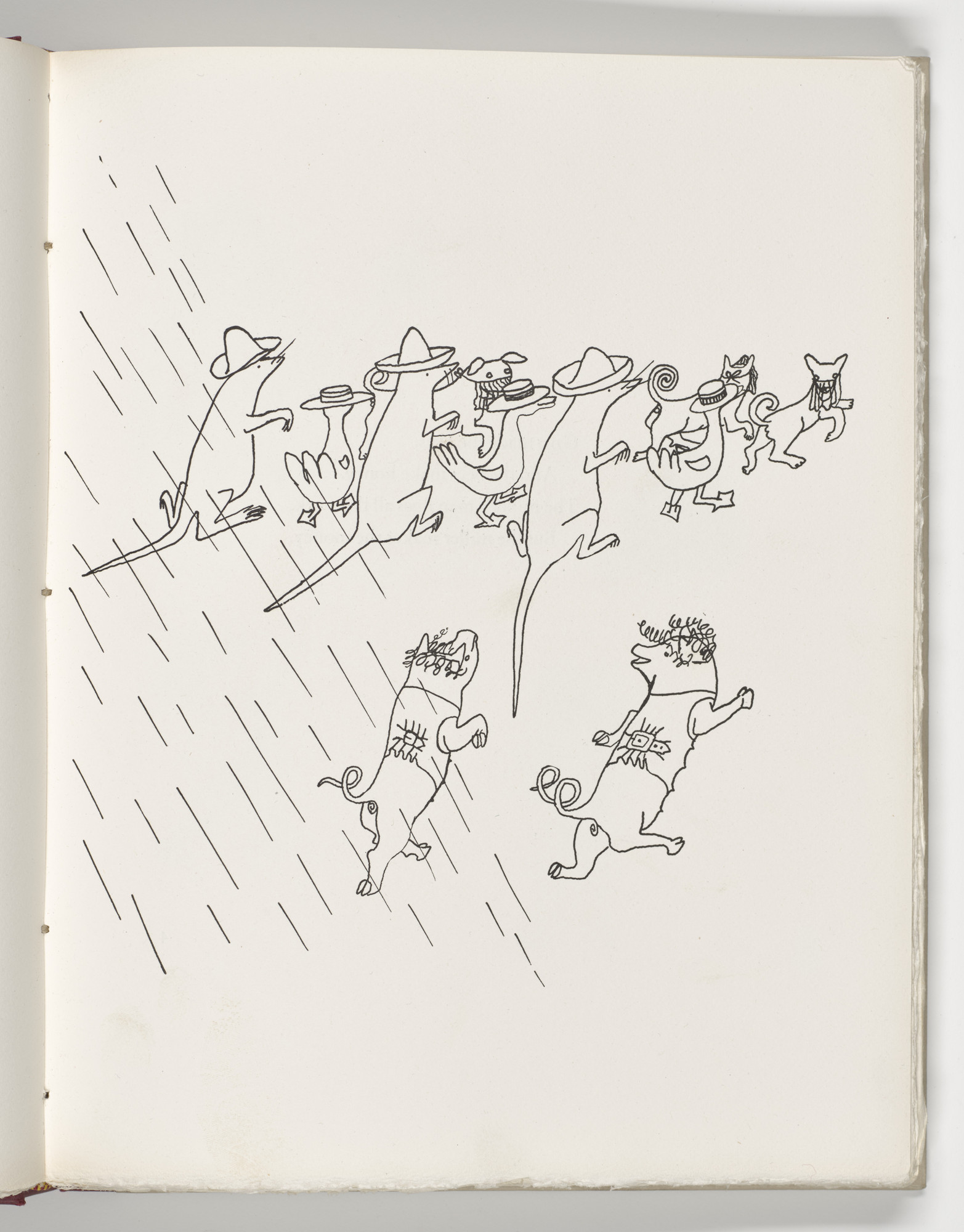 Alexander Calder. Plate (page 3) from Three Young Rats and Other Rhymes