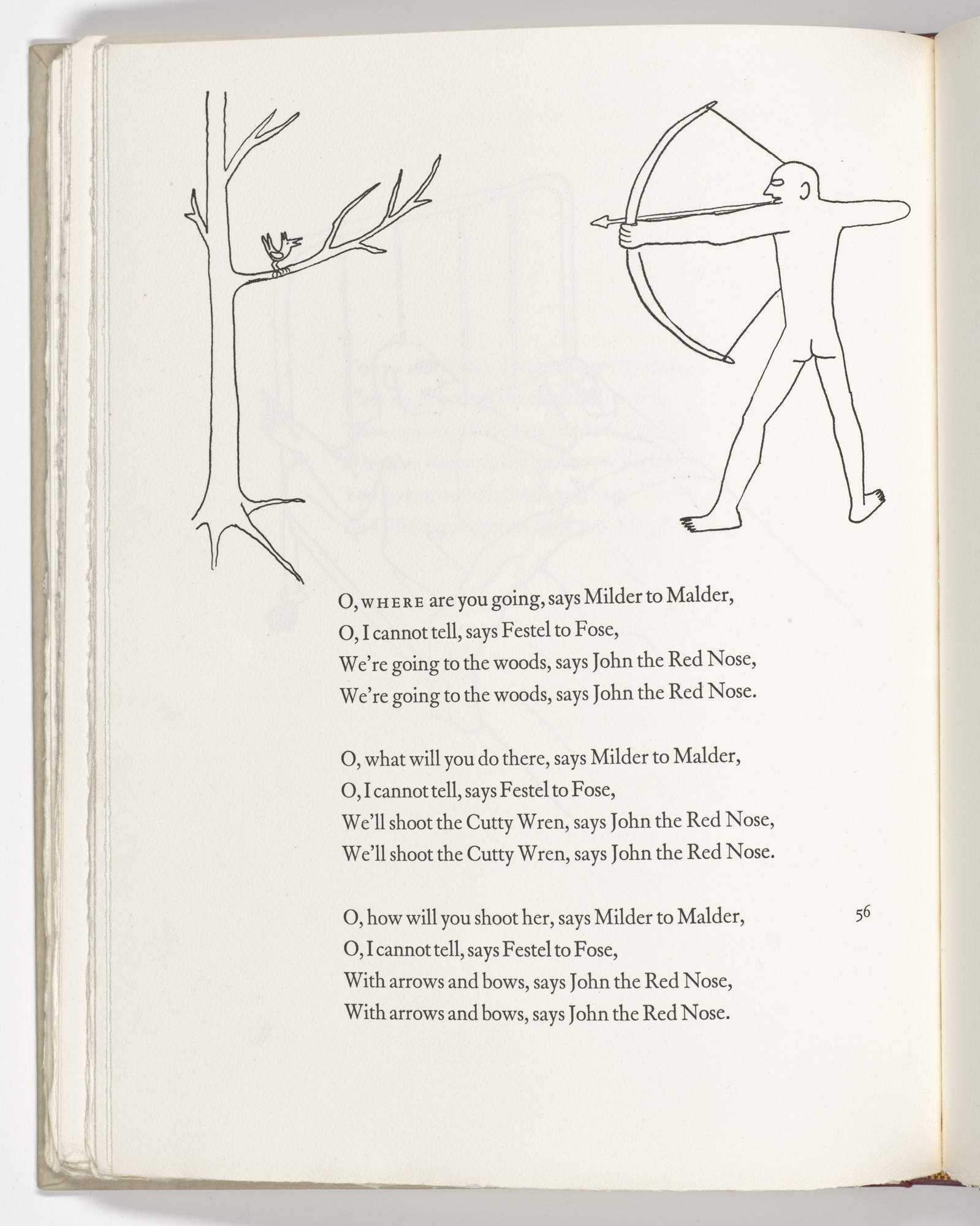 Alexander Calder. Headpiece (page 56) from Three Young Rats and Other Rhymes