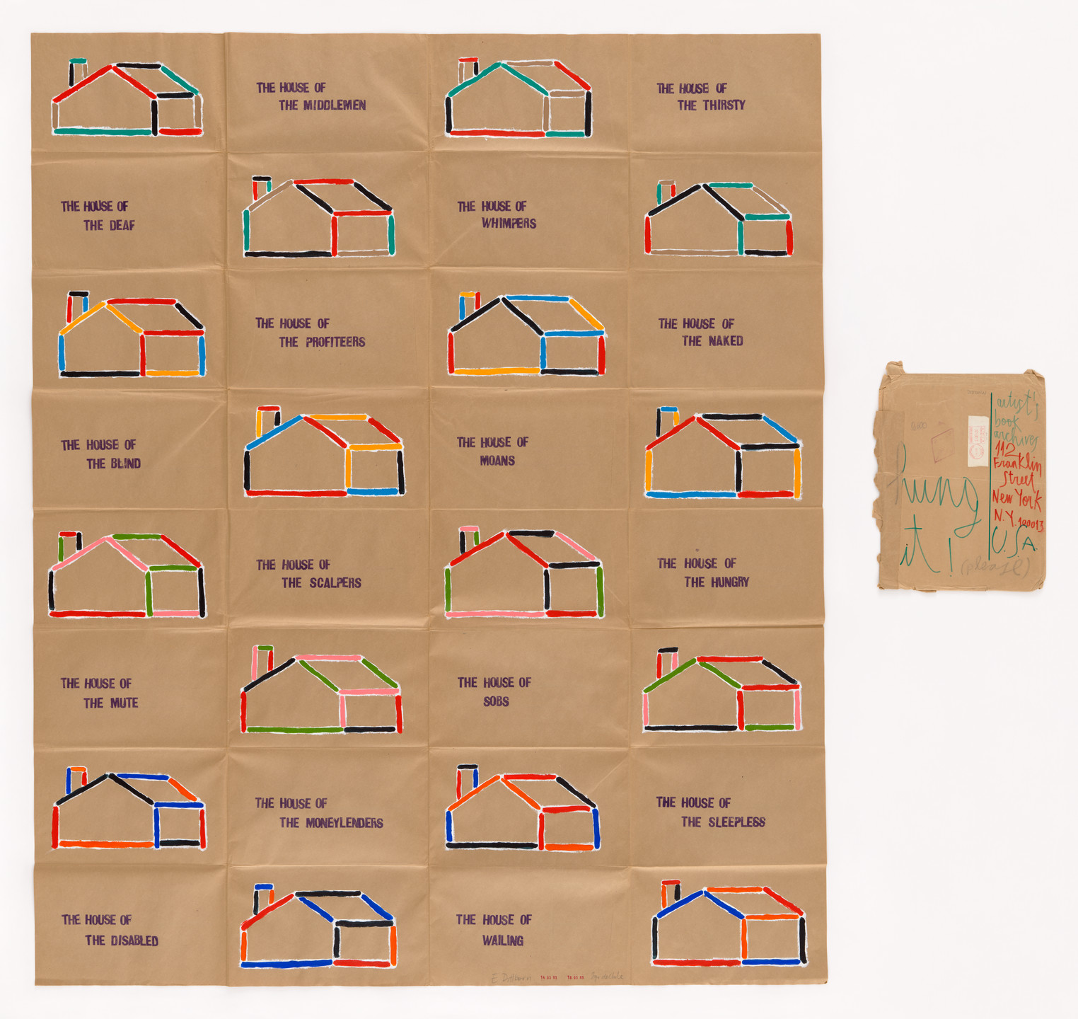 Eugenio Dittborn. Weakness Made it Happen (Airmail Painting No. 1). 1983