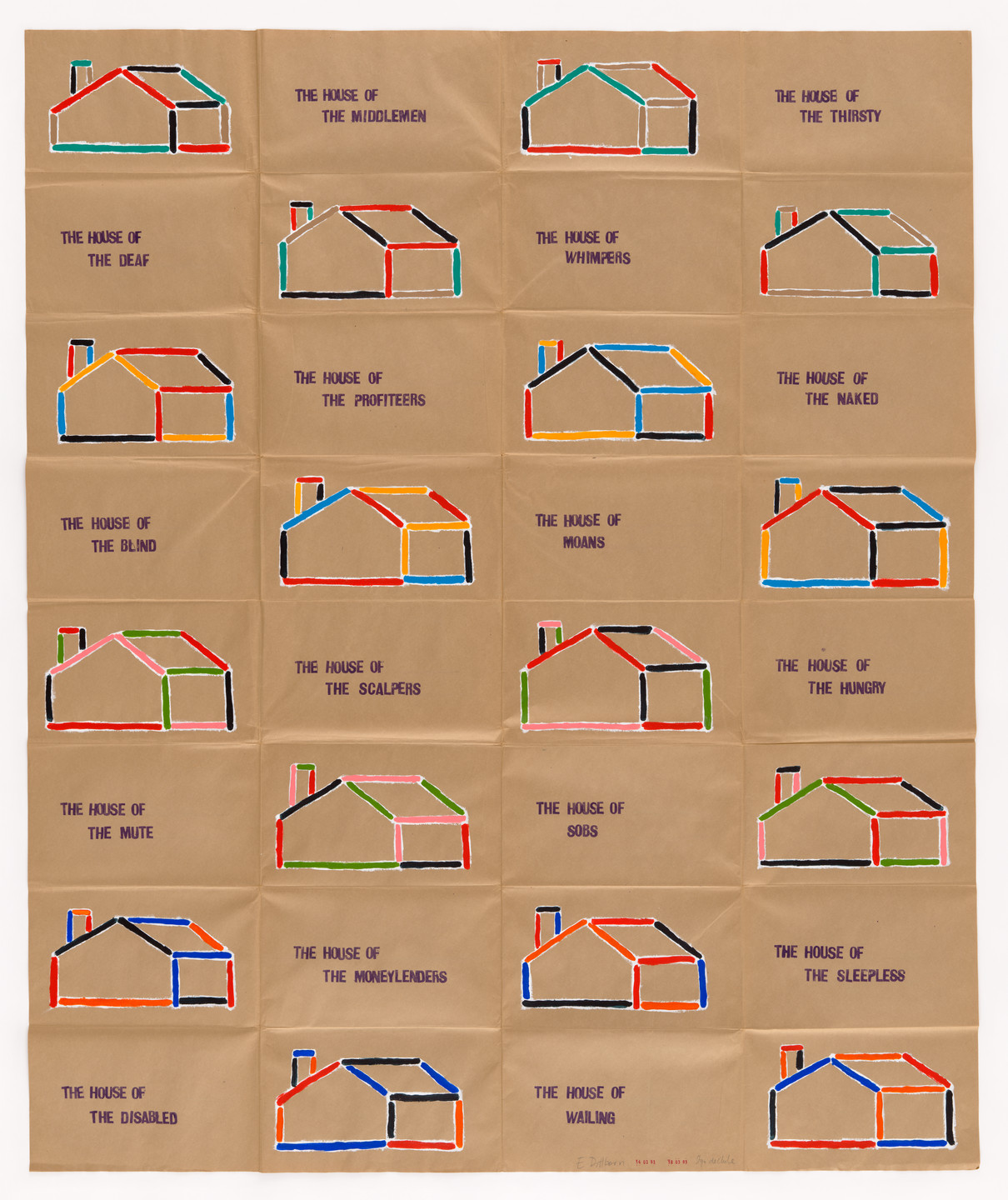 Eugenio Dittborn. Weakness Made it Happen (Airmail Painting No. 1). 1983