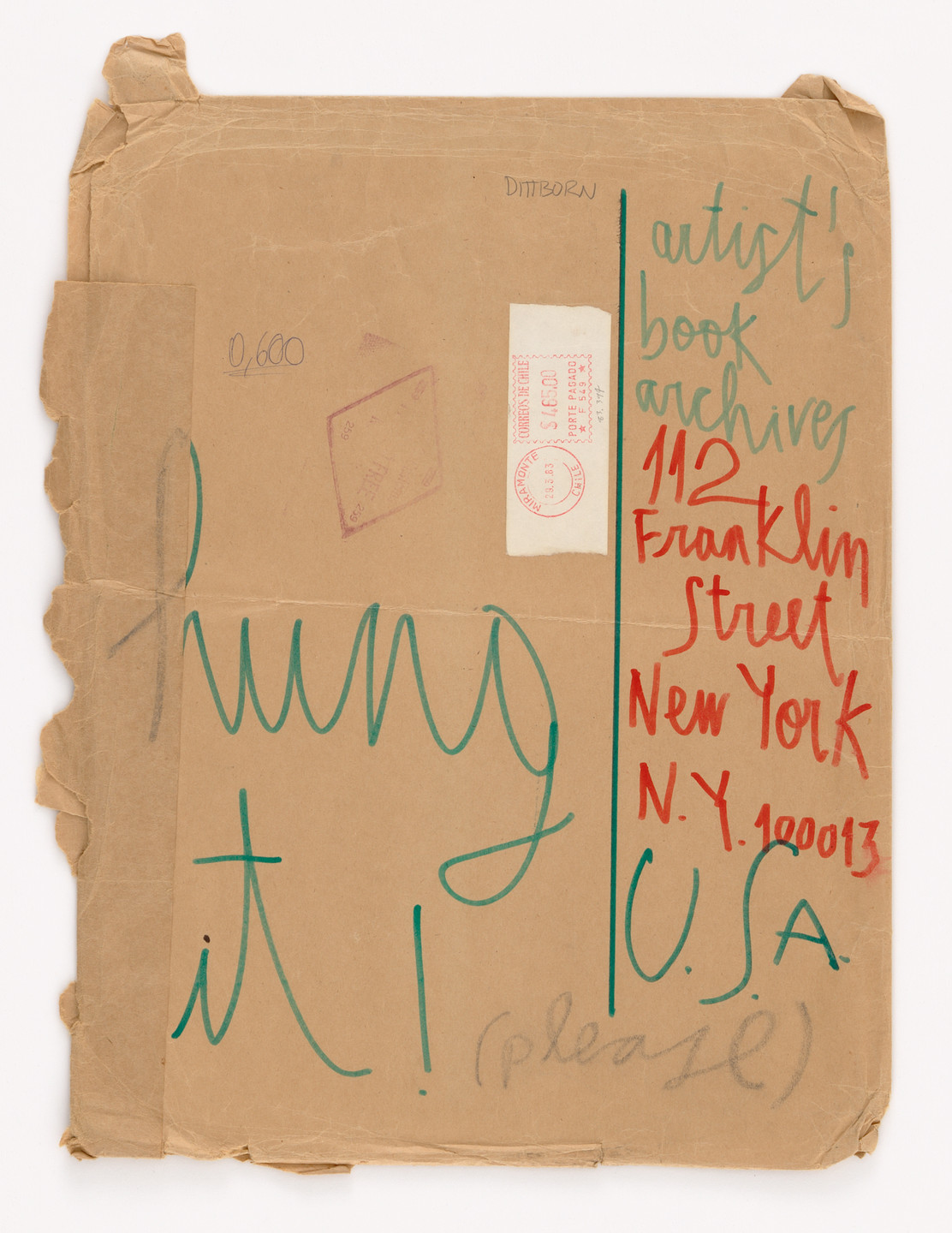 Eugenio Dittborn. Weakness Made it Happen (Airmail Painting No. 1). 1983