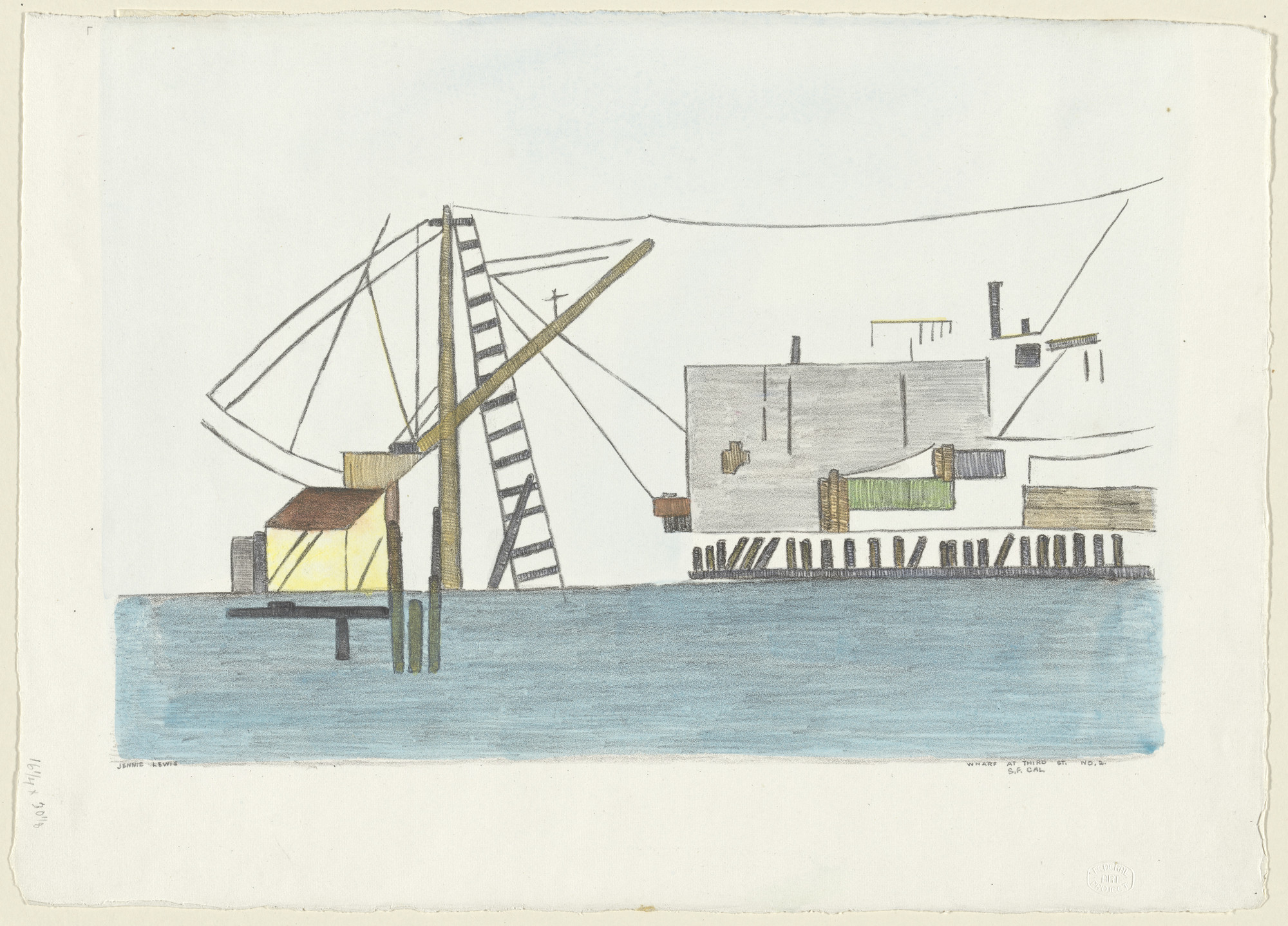Jennie Lewis. Wharf at Third St. No. 2; San Francisco California