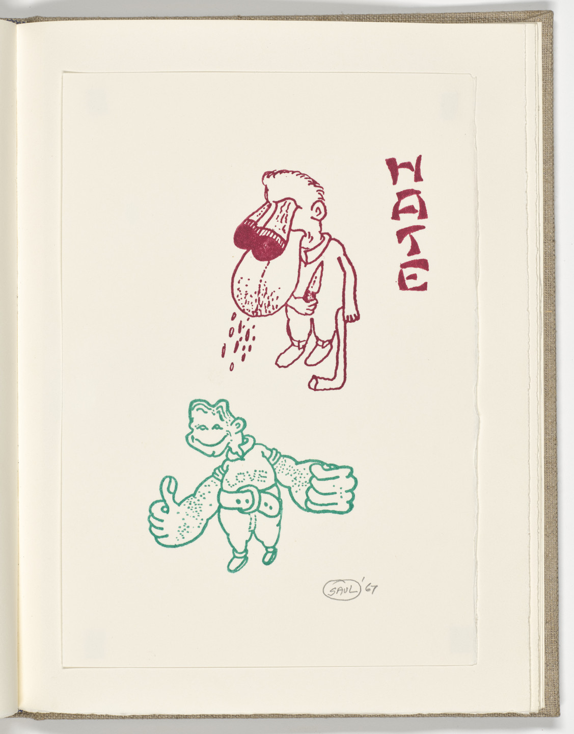Peter Saul. Plate (folio 9) from Stamped Indelibly. 1967