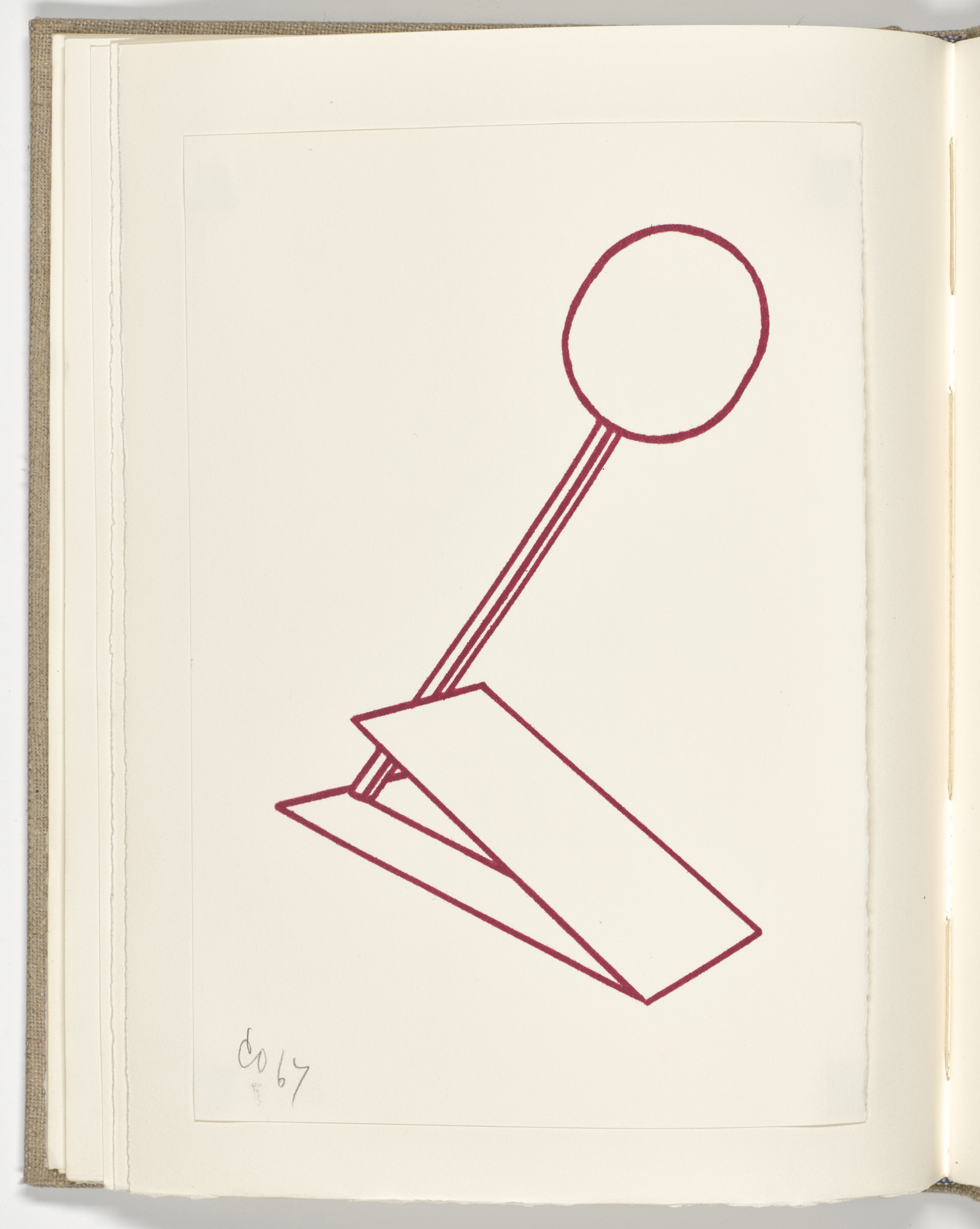 Claes Oldenburg. Plate (folio 10 verso) from Stamped Indelibly