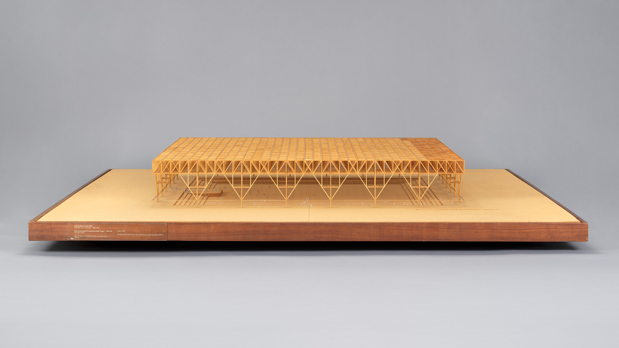 Ludwig Mies van der Rohe. Convention Hall Project, Chicago, IL (Structural model of preliminary scheme)