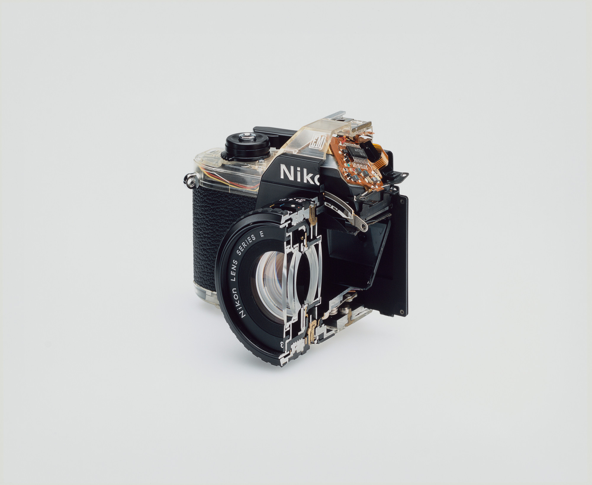 Christopher Williams Cutaway Model Nikon Em Shutter Electronically Governed Seiko Metal Blade Shutter Vertical Travel With Speeds From 1 1000 To 1 Second With A Manual Speed Of 1 90th Meter Center Weighted Silicon Photo