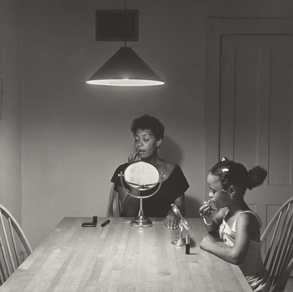 Untitled (woman and daughter with makeup), Carrie Mae Weems, 1990