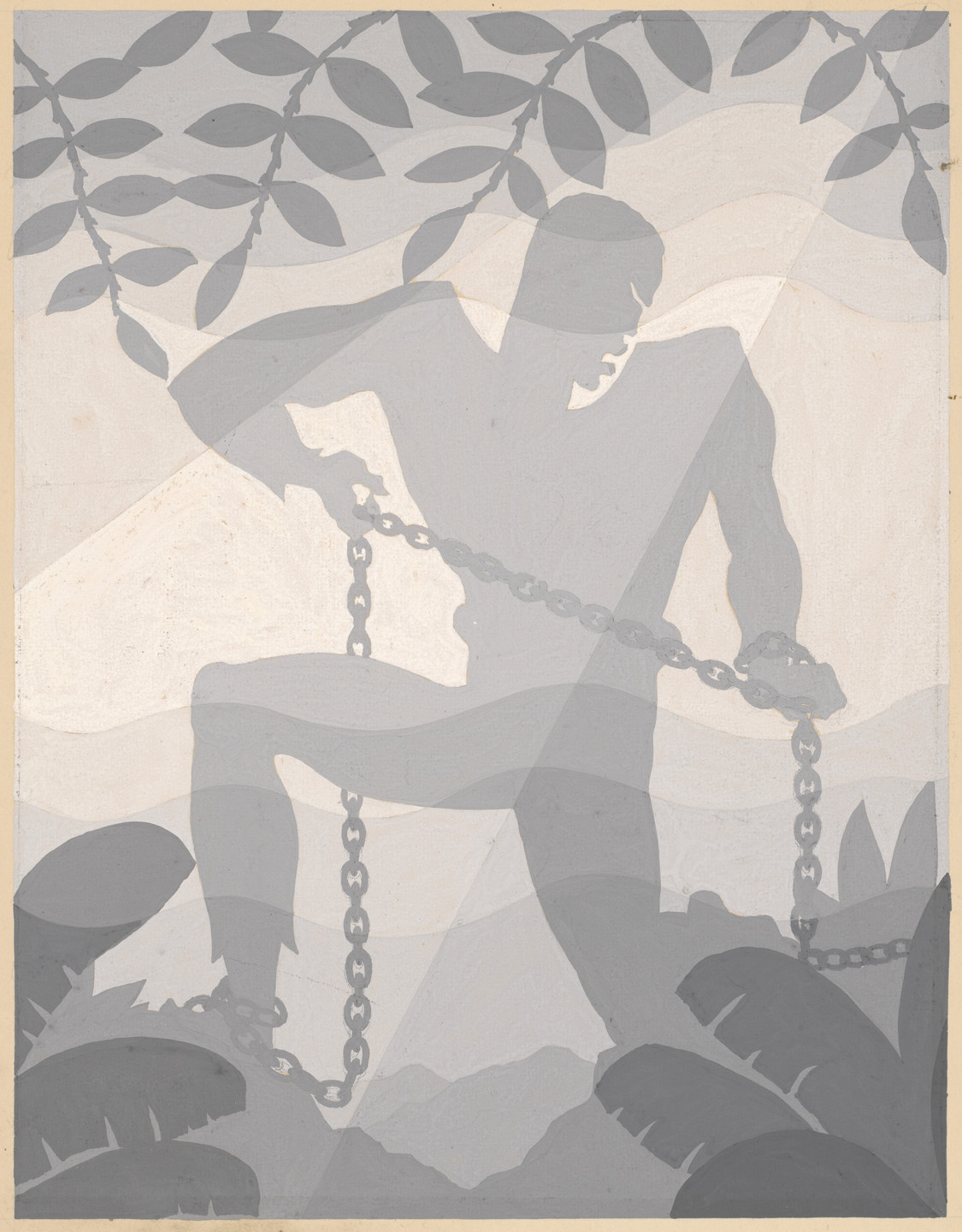 Aaron Douglas. Study for the book God's Trombones by James Weldon Johnson. 1926