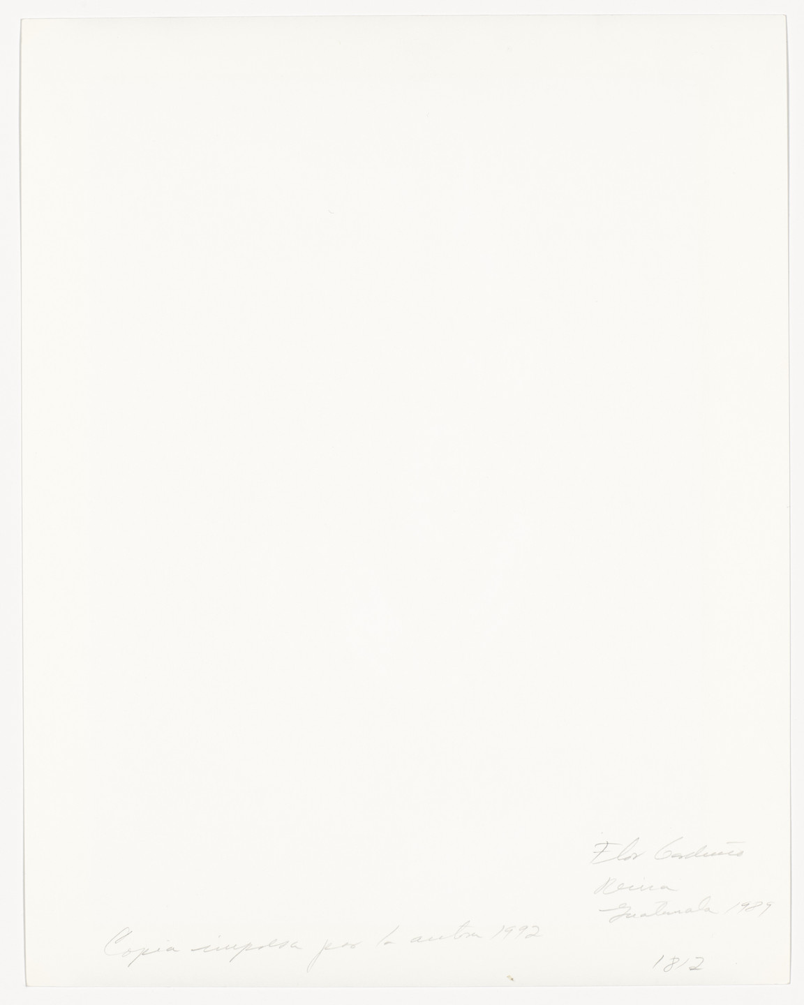 Flor Garduño. Reina (Queen). 1989