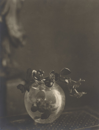 Marigold in Small Bohemian Vase