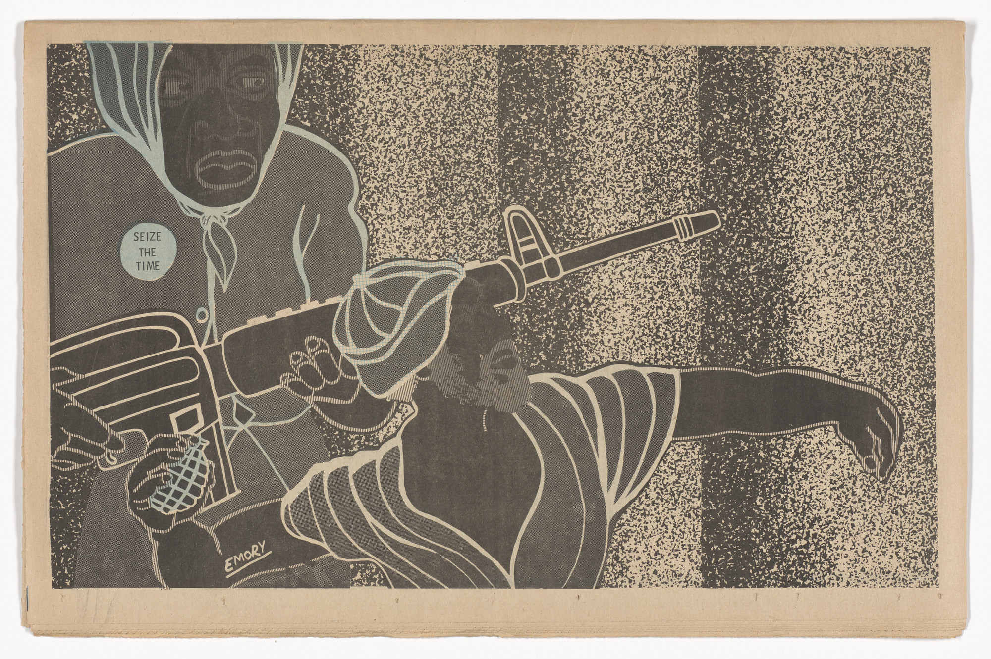 Emory Douglas. The Black Panther Newspaper, vol. 3, no. 21, Next victim of fascist frame up?. 1969