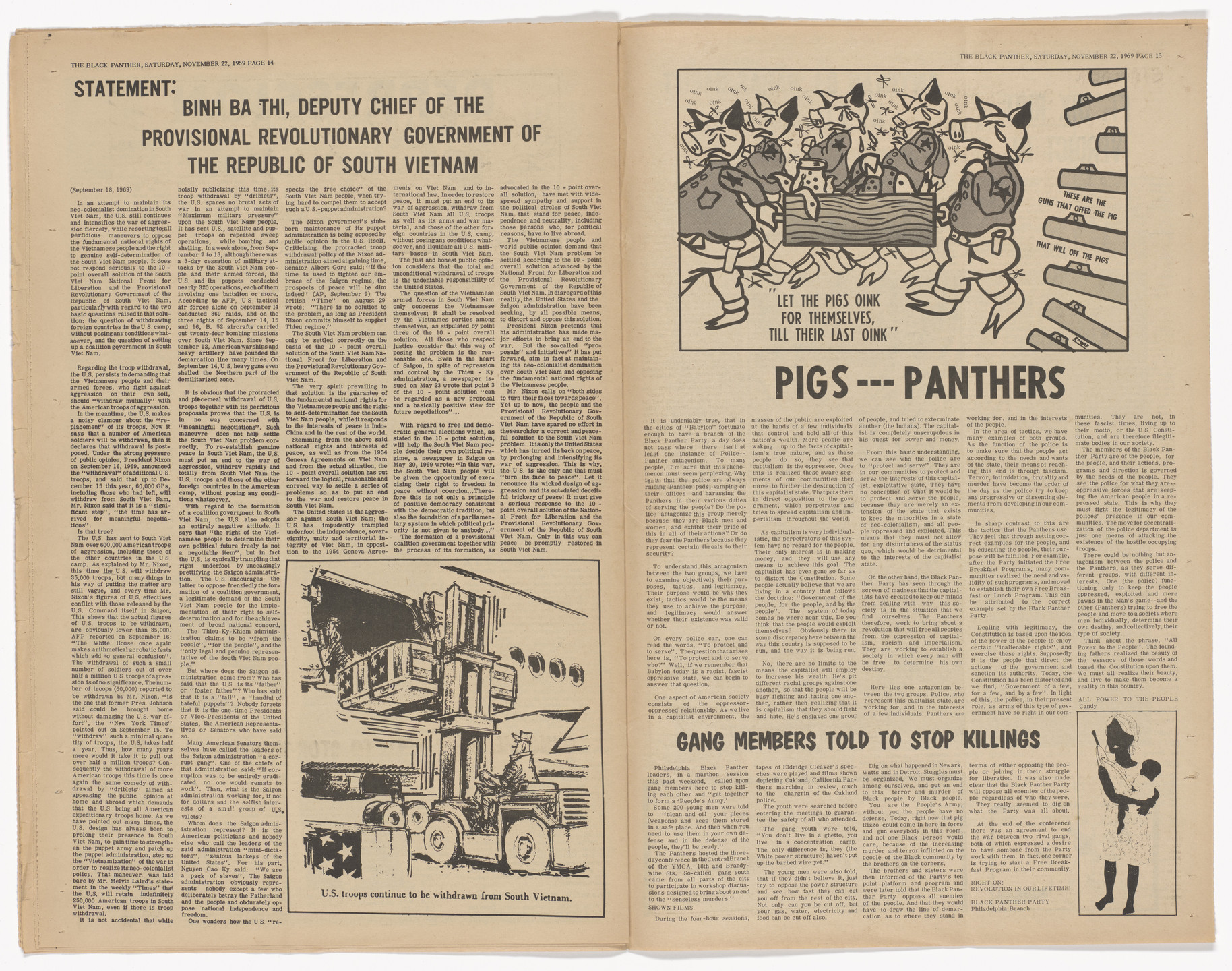 Emory Douglas. The Black Panther Newspaper, vol. 3, no. 31 (Even the ...