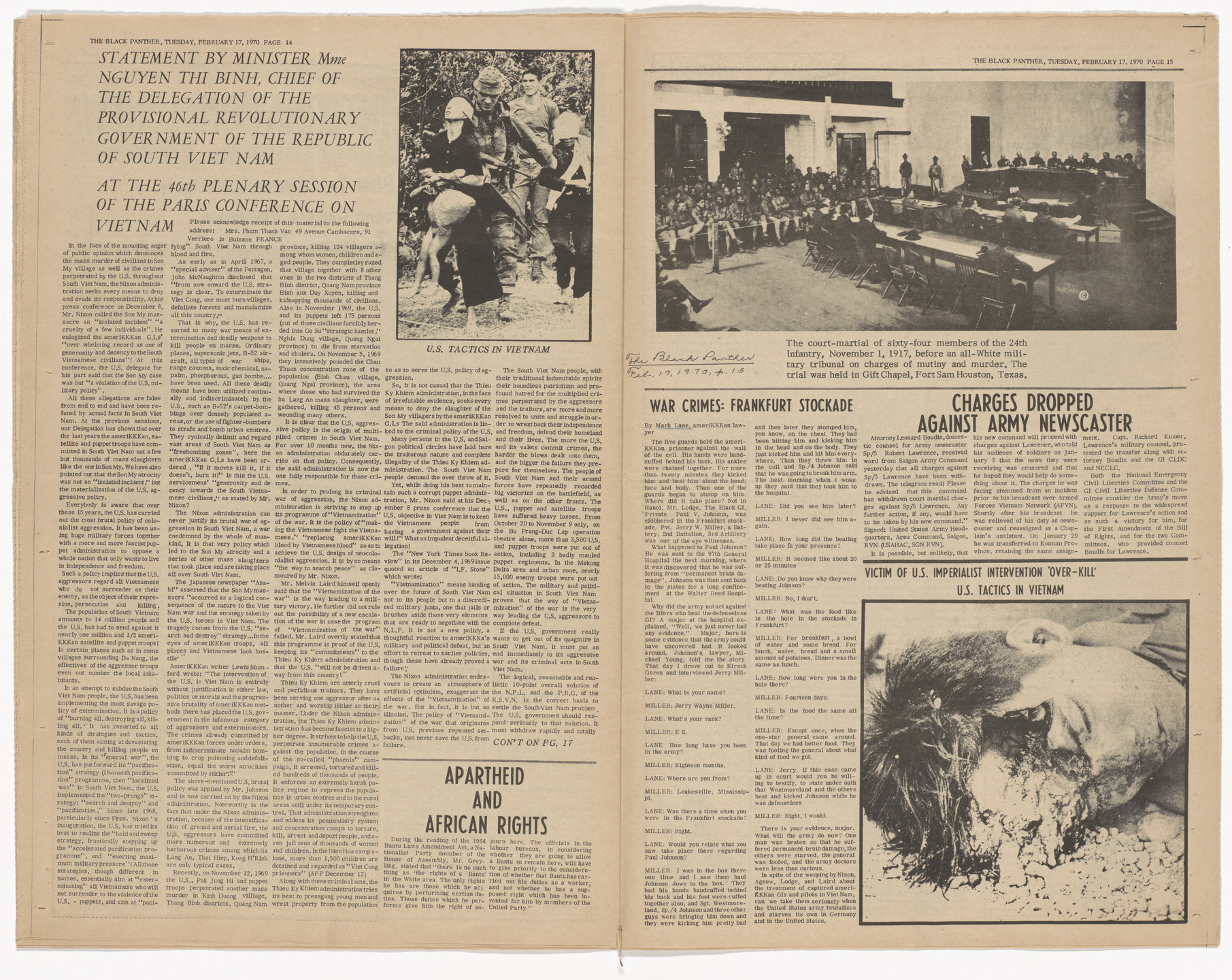Emory Douglas. The Black Panther Newspaper, vol. 4, no.10 (Happy birthday Huey). 1970