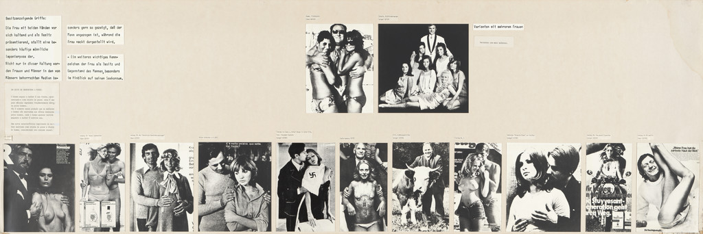 Panel from Let's Take Back Our Space: 'Female' and 'Male' Body Language as a Result of Patriarchal Structures, Marianne Wex, 1977