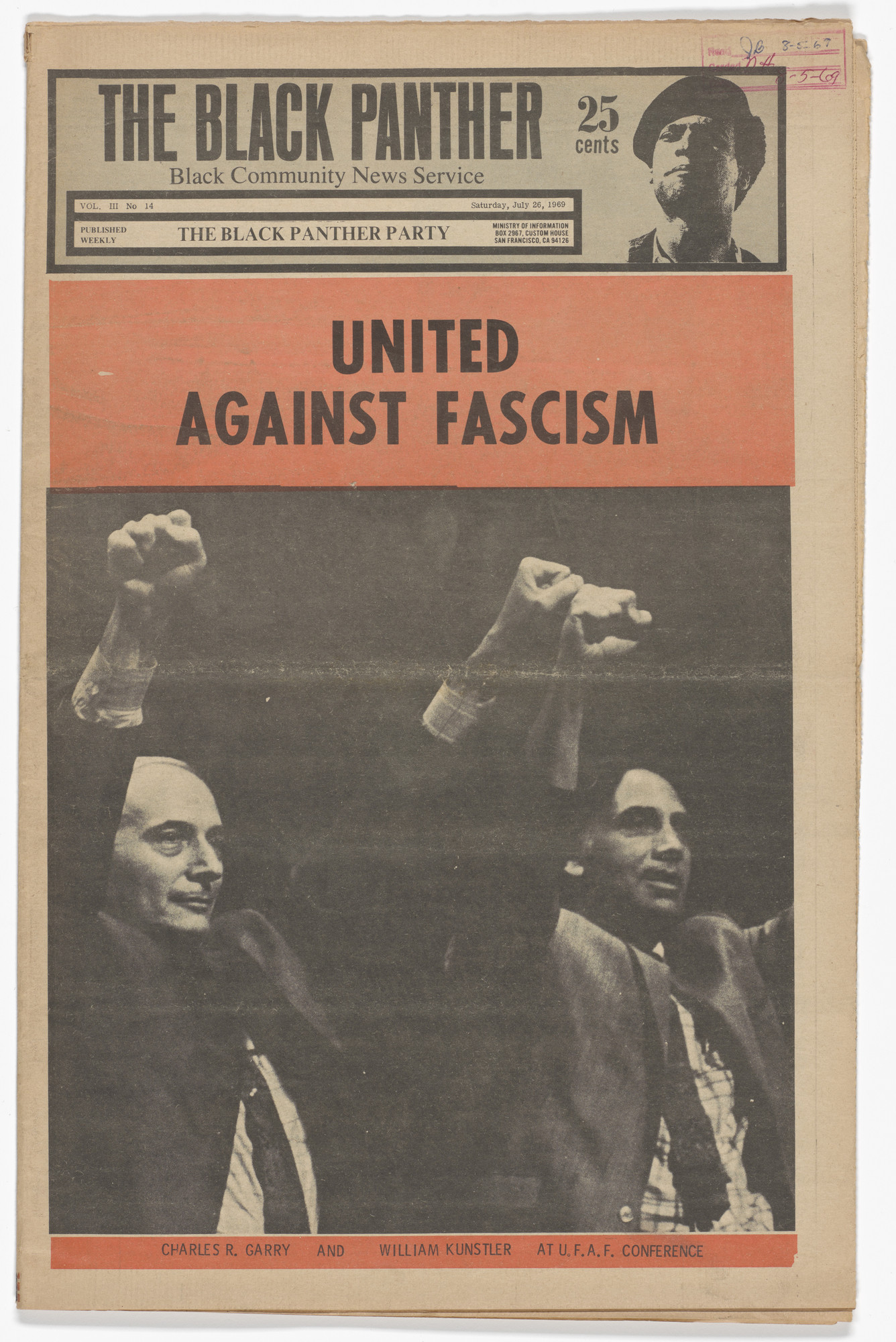 Emory Douglas. The Black Panther Newspaper, vol. 3, no. 14 (United ...