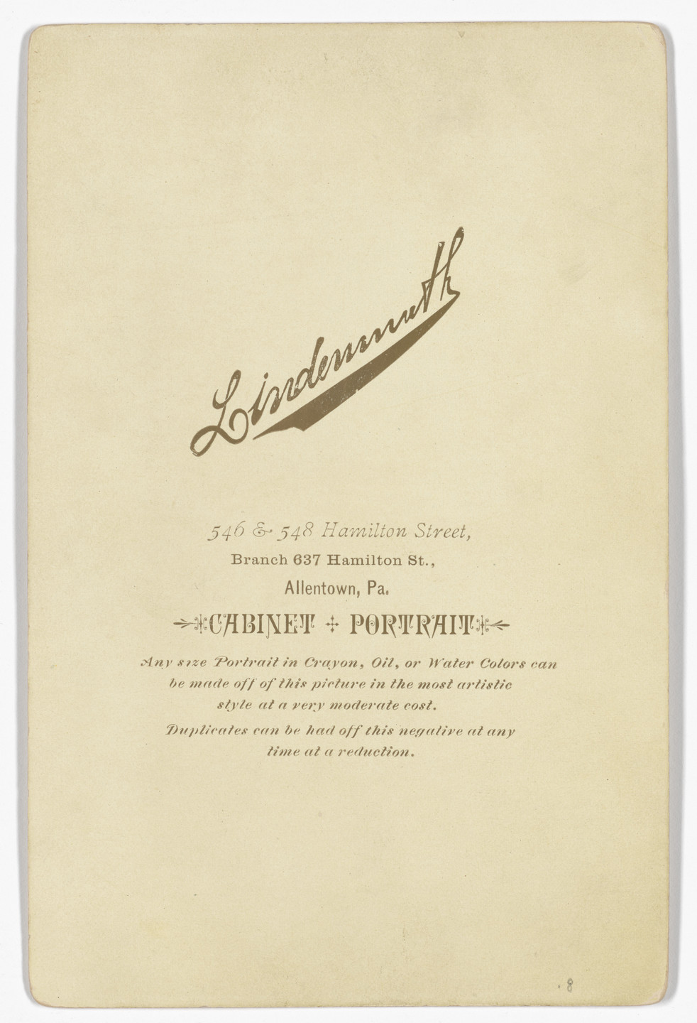 Arlington Nelson Lindenmuth. Untitled. 1880-90s