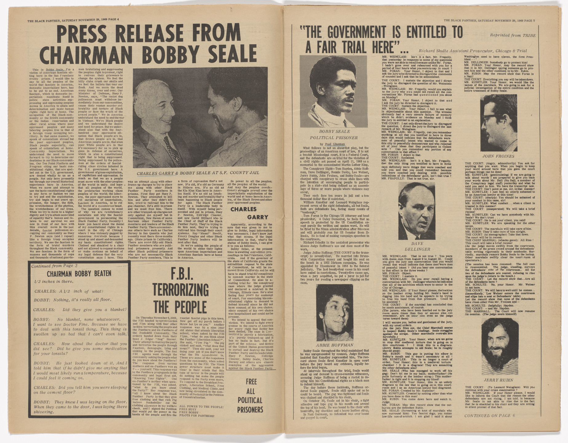 Emory Douglas. The Black Panther Newspaper, vol. 3, no. 32 (S.F pigs ...