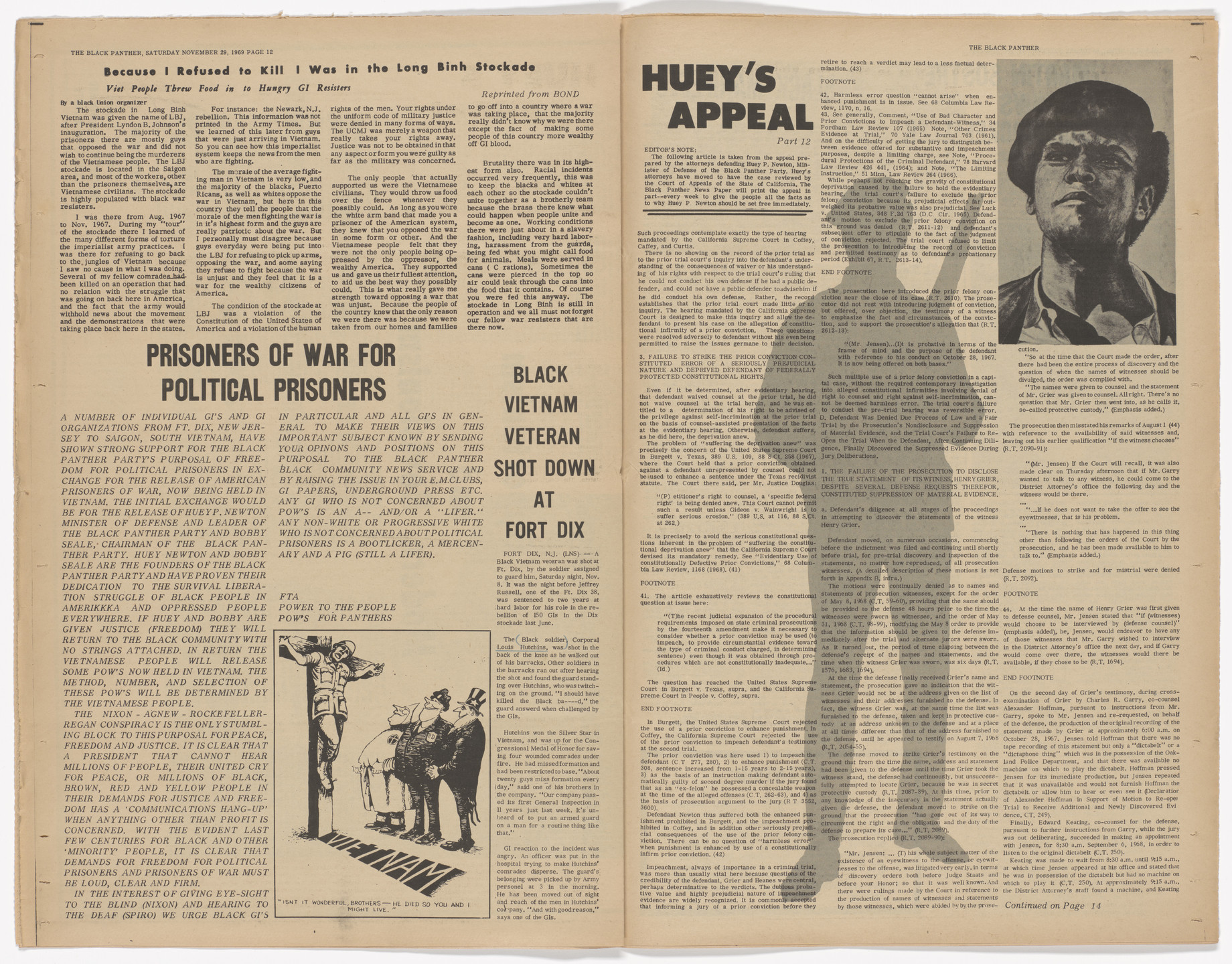 Emory Douglas. The Black Panther Newspaper, vol. 3, no. 32 (S.F pigs beat-choke Chairman Bobby Seale). 1969