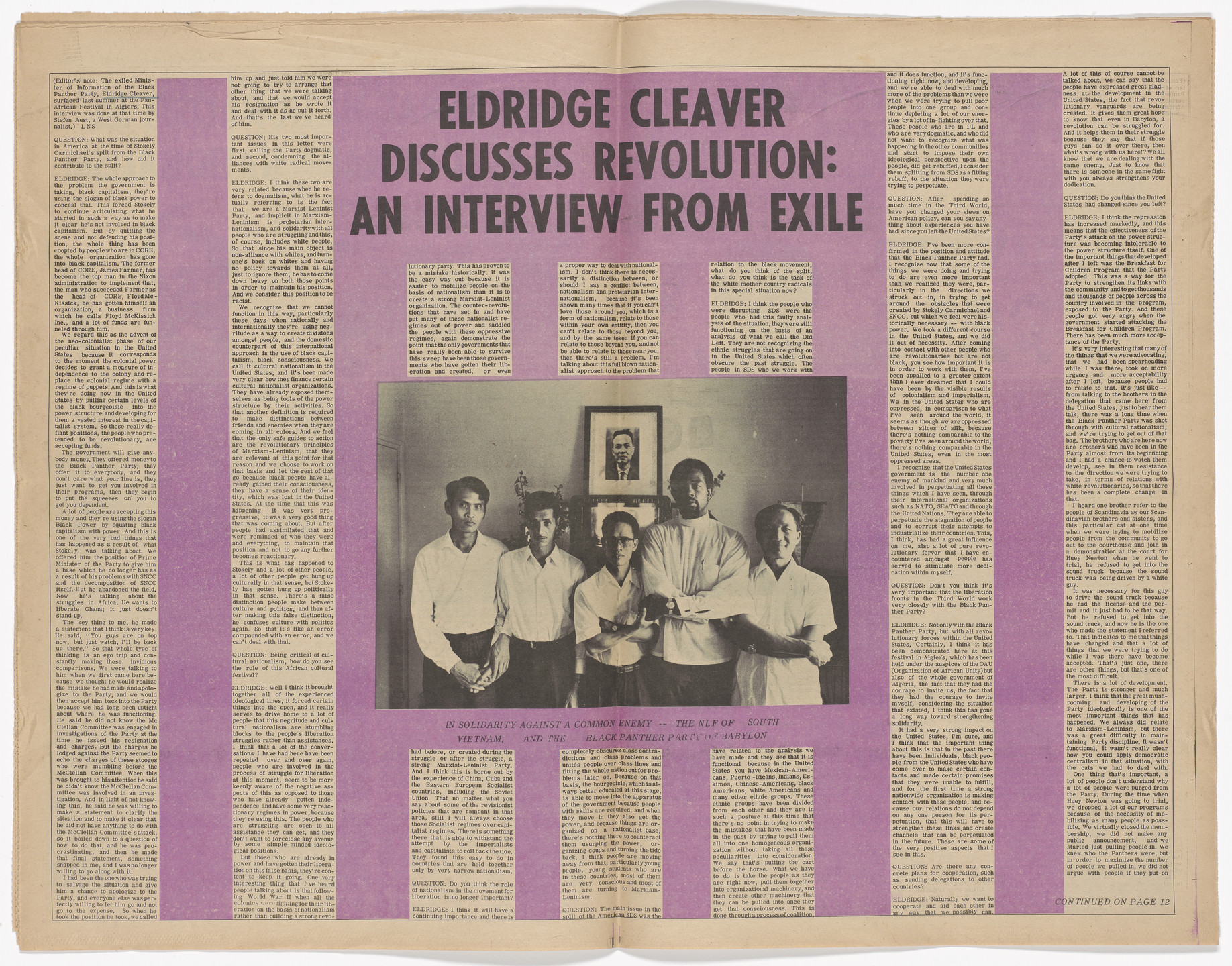 Emory Douglas. The Black Panther Newspaper, vol. 3, no. 25 (Oakland 1968, Fascism, Chicago 1969). 1969