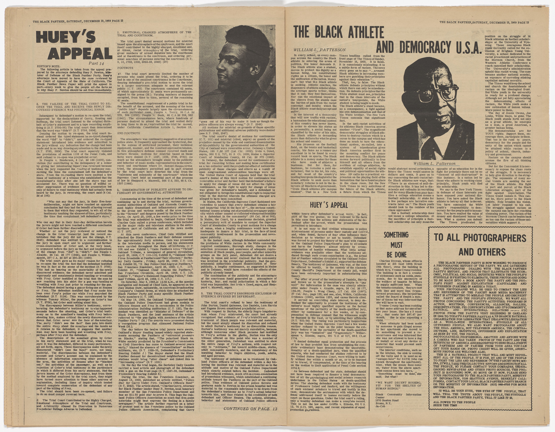 Emory Douglas. The Black Panther Newspaper, vol. 4, no. 2 (Fred Hampton murdered). 1969