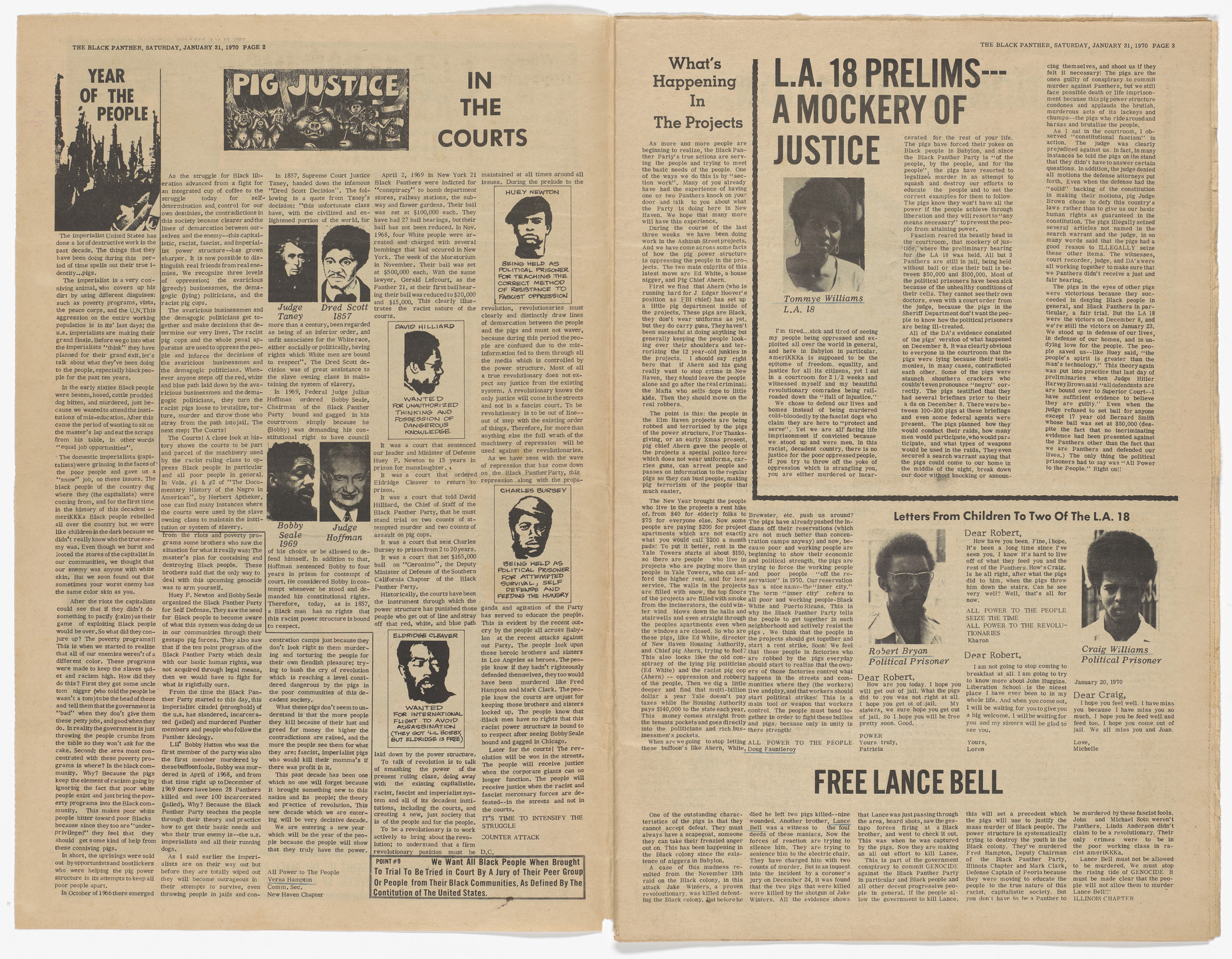 Emory Douglas. The Black Panther Newspaper, vol. 4, no. 8 (Free Breakfast for School Children). 1970