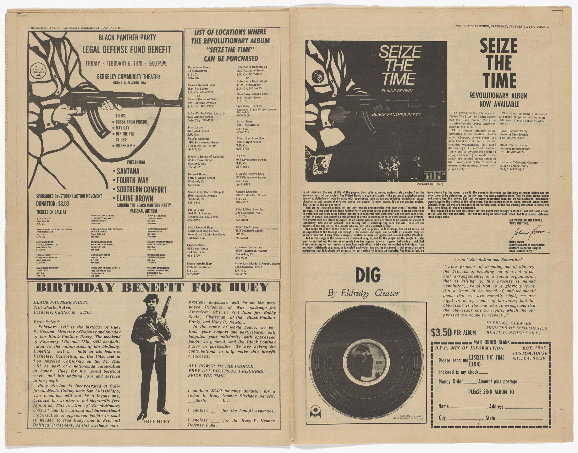 Emory Douglas. The Black Panther Newspaper, vol. 4, no. 8 (Free Breakfast for School Children). 1970