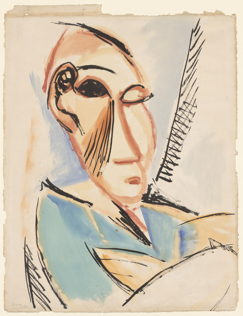 Head of the Medical Student (Study for Les Demoiselles d'Avignon)