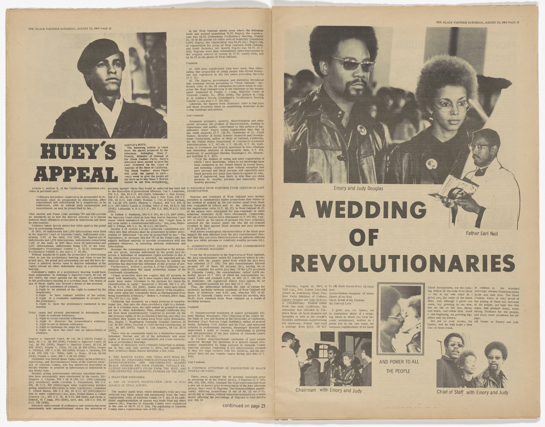 Emory Douglas. The Black Panther Newspaper, vol. 3, no. 18 (Kill black panther, kill black people). 1969