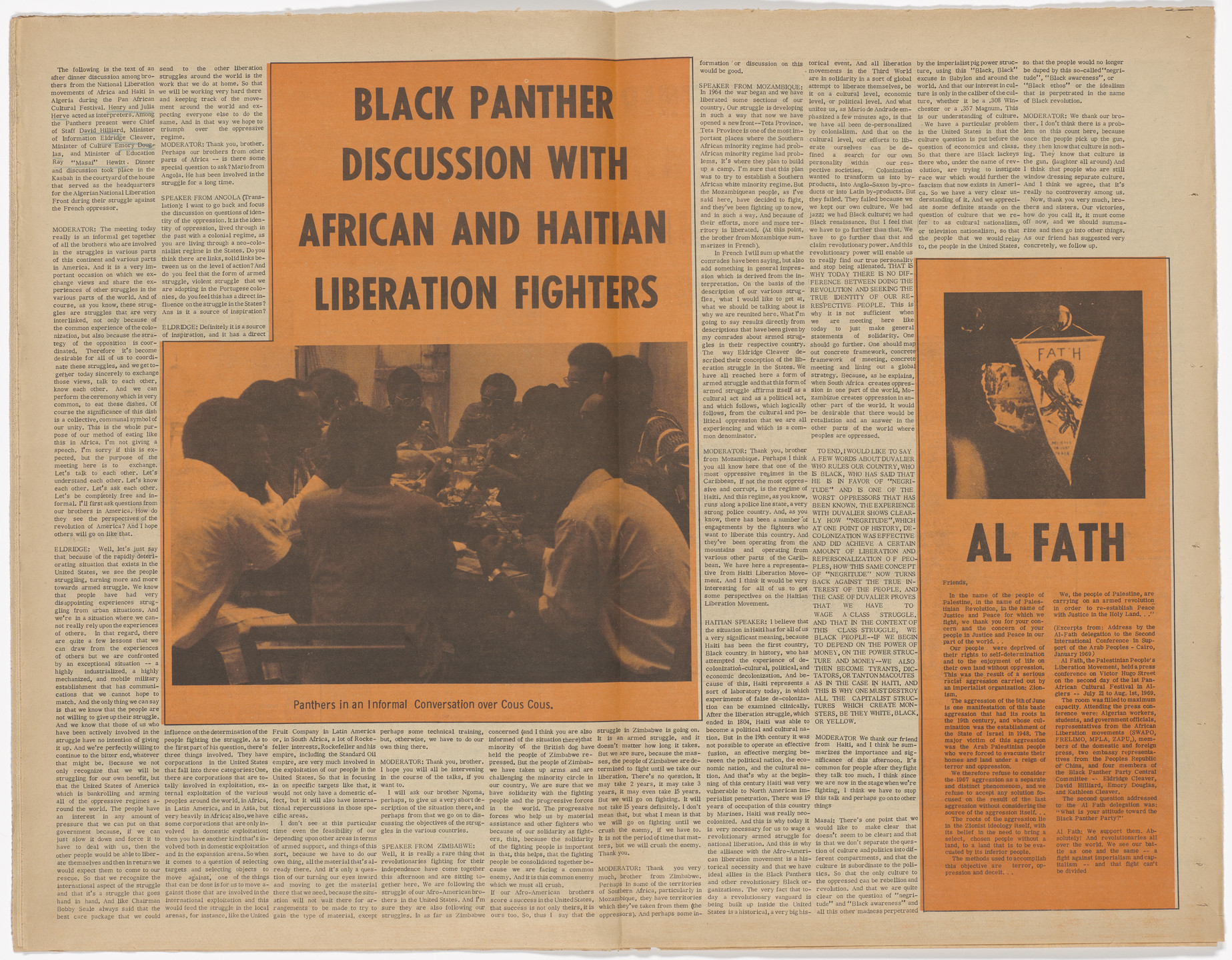Emory Douglas. The Black Panther Newspaper, vol. 3, no. 18 (Kill black panther, kill black people). 1969