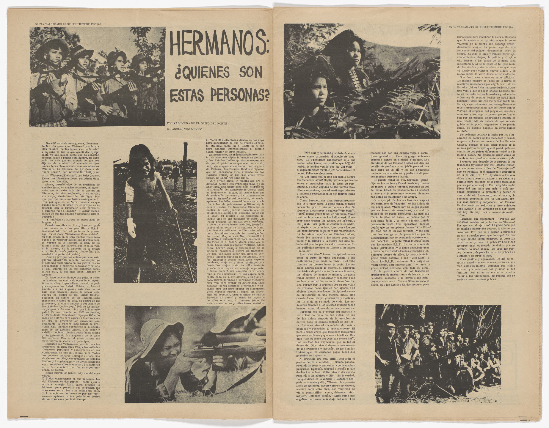 Emory Douglas, Yolanda Lopez. The Black Panther Newspaper, vol. 3, no. 22 (Our fight is not in Vietnam). 1969