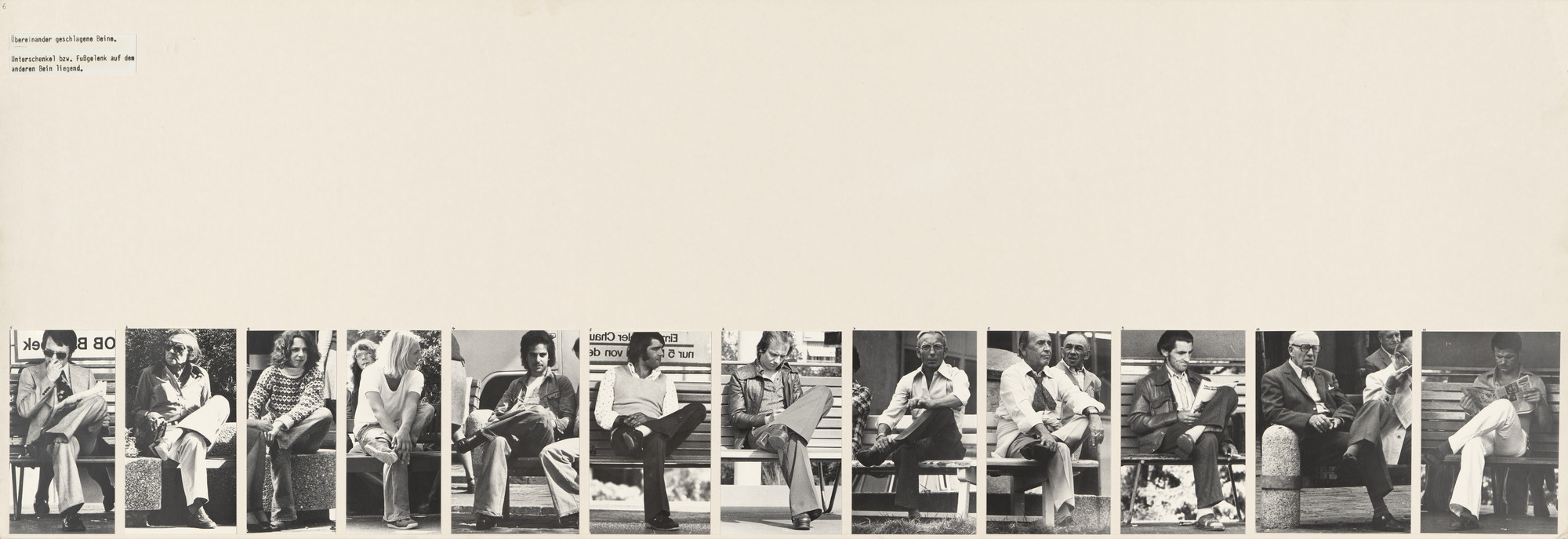 Marianne Wex. Panel from Let's Take Back Our Space: 'Female' and 'Male' Body Language as a Result of Patriarchal Structures