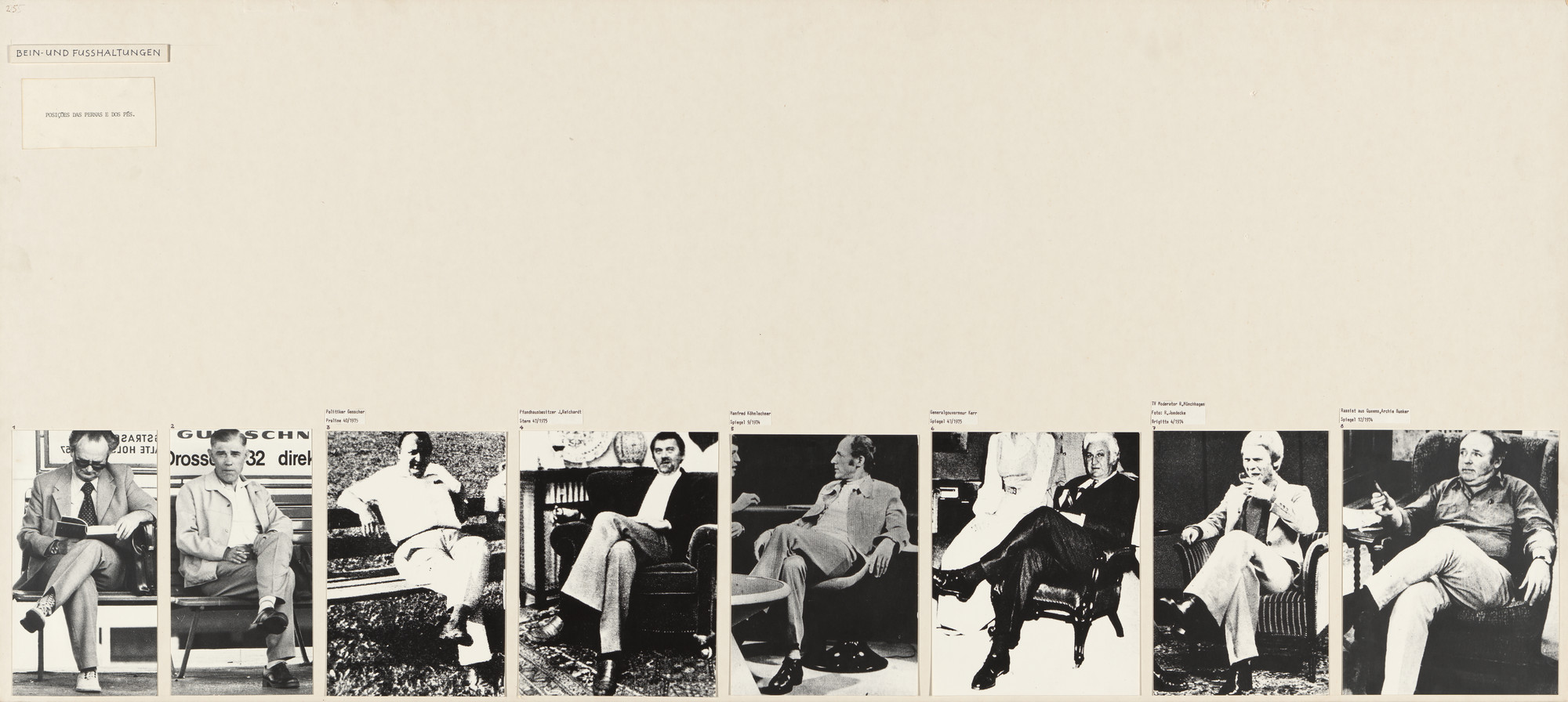 Marianne Wex. Panel from Let's Take Back Our Space: 'Female' and 'Male' Body Language as a Result of Patriarchal Structures
